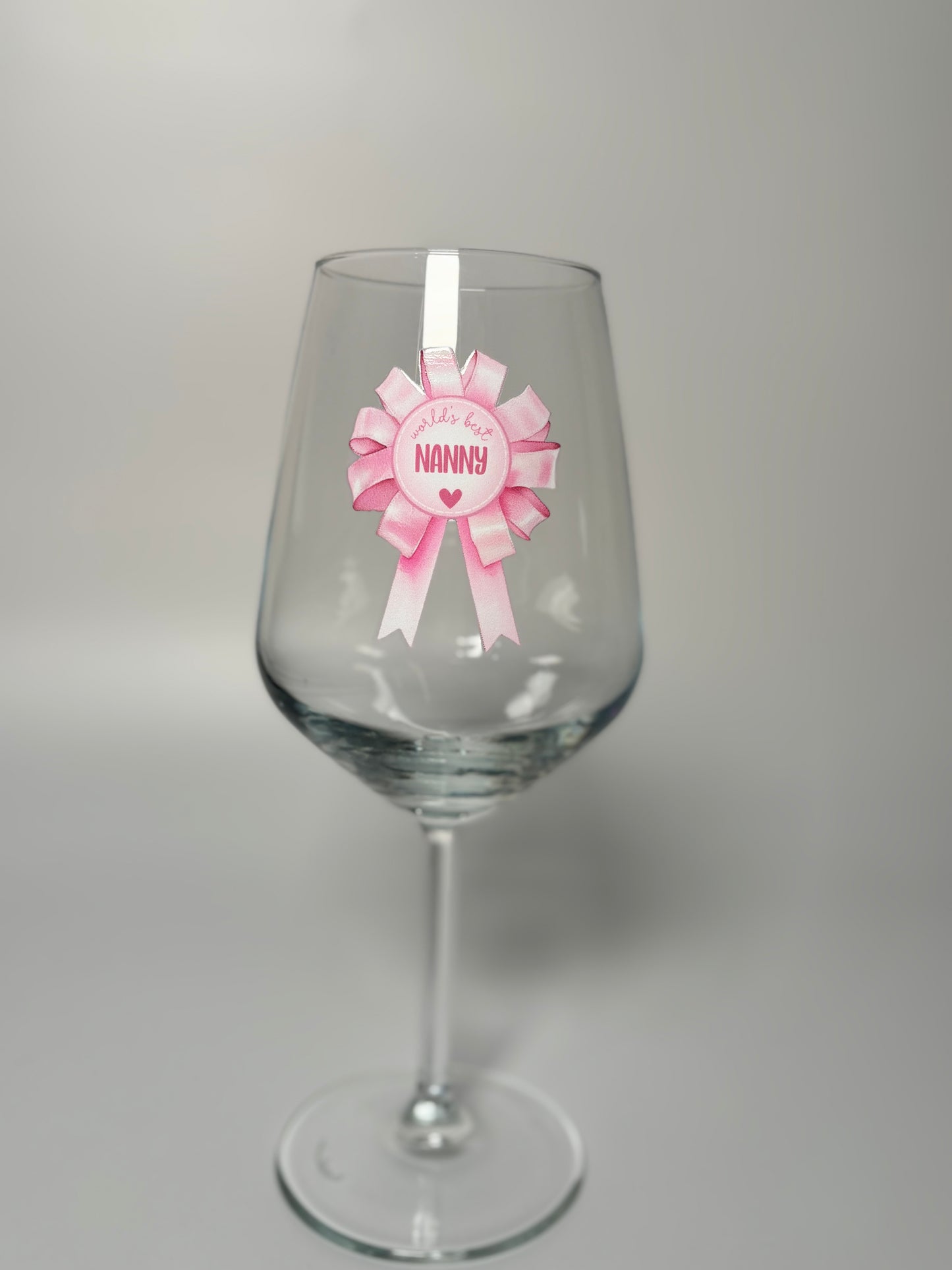 World’s Best Nanny/Mummy Wine Glass