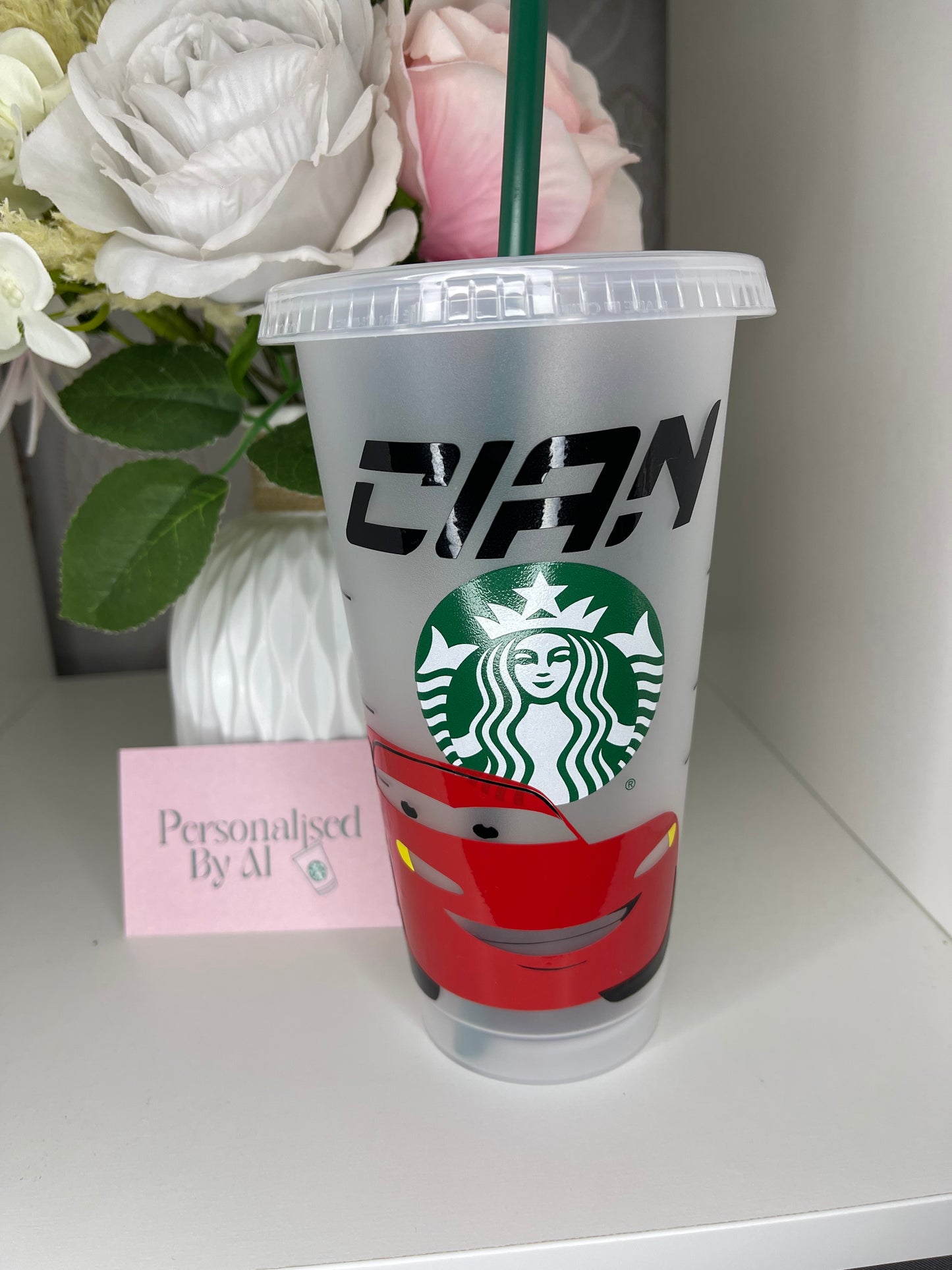 Personalised Lightening Mcqueen Starbucks Cup