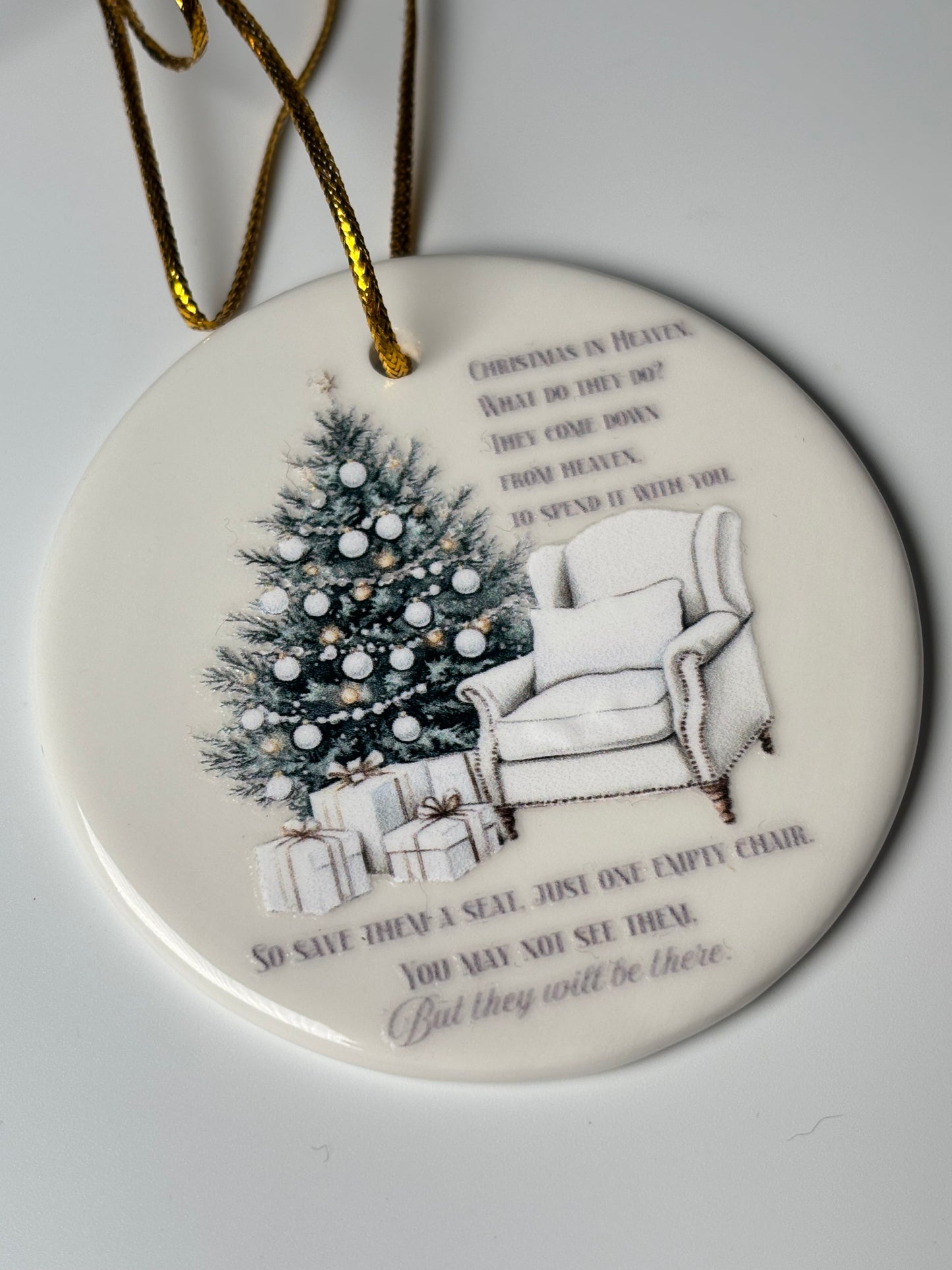 Christmas in Heaven” Memorial Ceramic Bauble