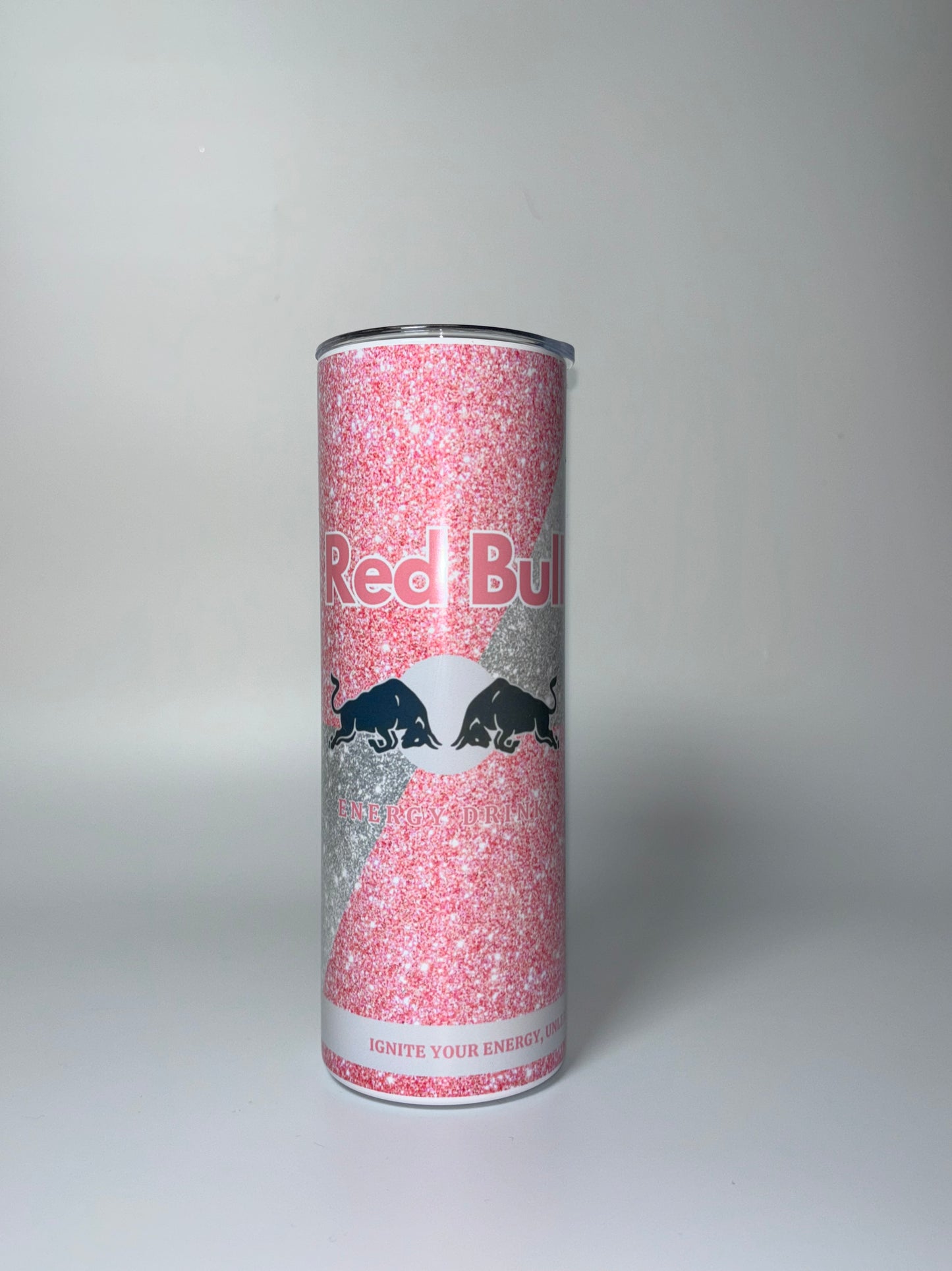 Pink Sparkle Energy Drink Tumbler – 20oz