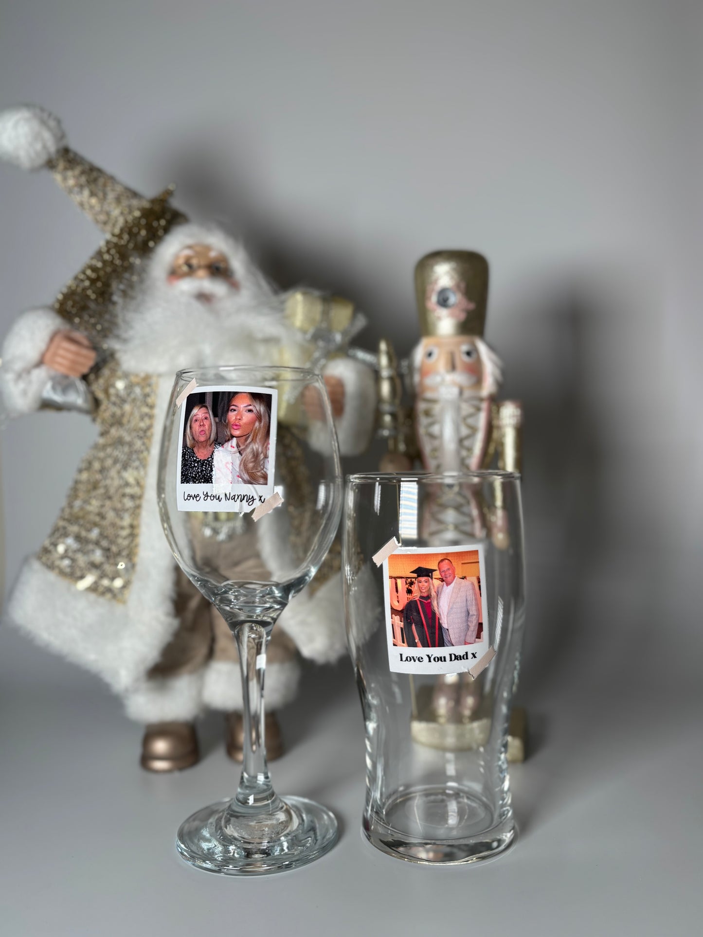 Personalised Polaroid Photo Pint Glass