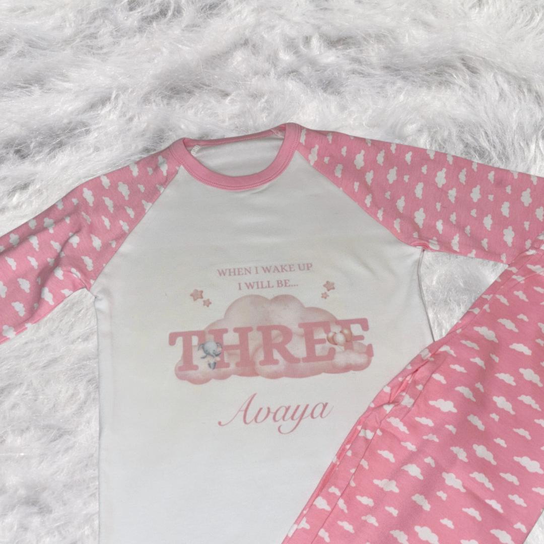 ‘When I wake up I will be…’ Girls Cloud Pyjamas