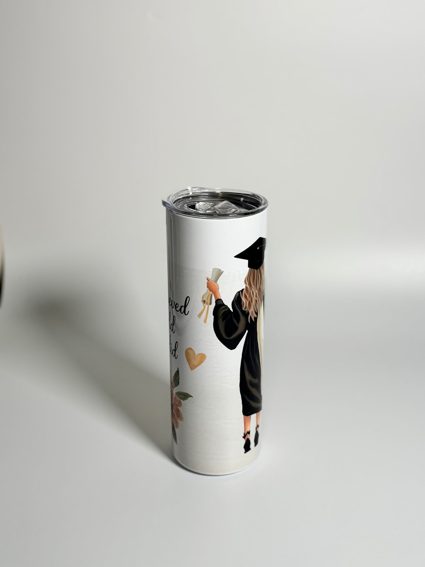 Personalised Graduation Tumbler 'She Believed She Could So She Did' with Personalised Name 20oz - Graduation Design