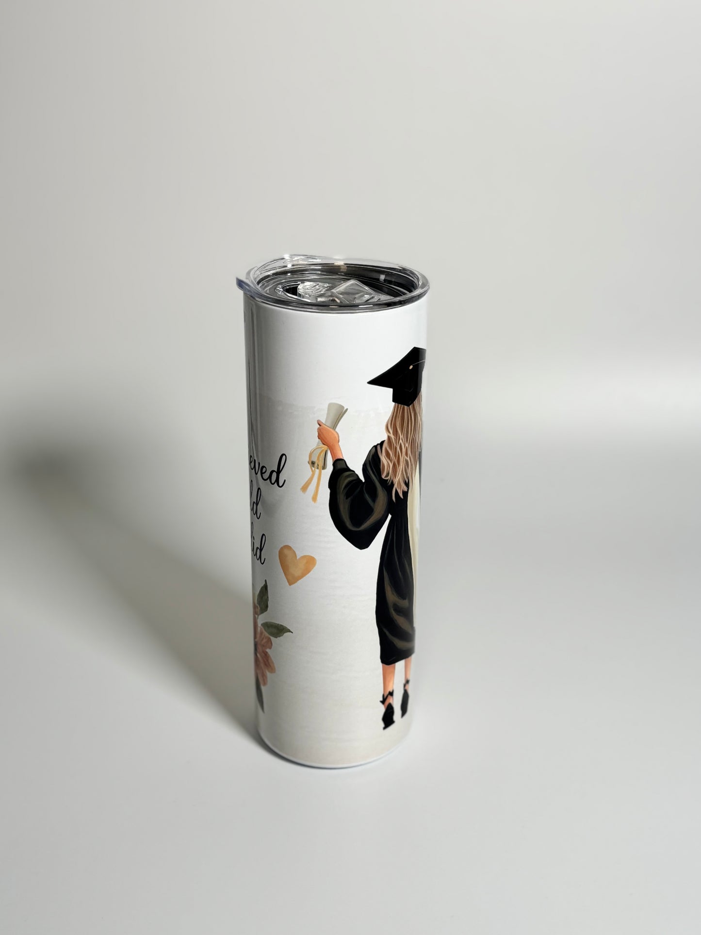 Personalised Graduation Tumbler 'She Believed She Could So She Did' with Personalised Name 20oz - Graduation Design