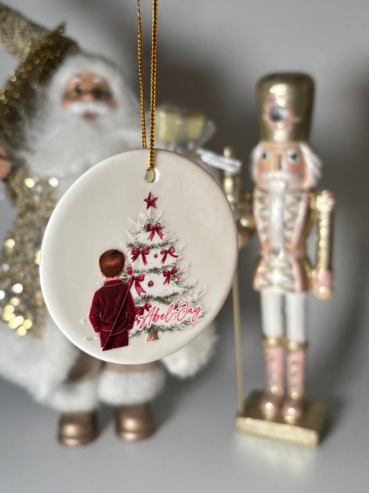 Personalised Children’s Christmas Tree Ceramic Bauble