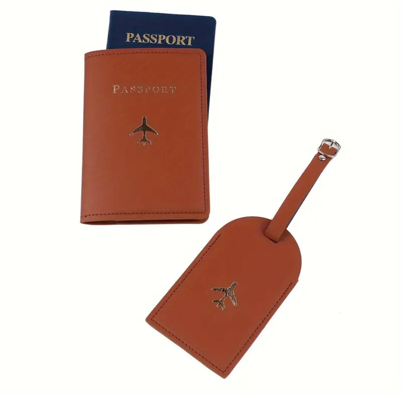Personalised Passport Cover & Luggage Tag Set