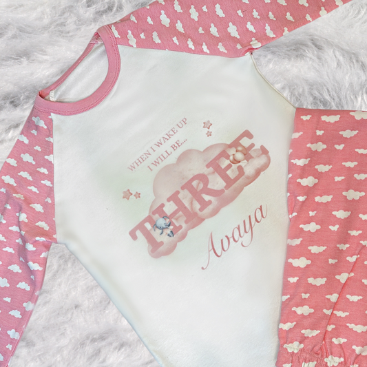 ‘When I wake up I will be…’ Girls Cloud Pyjamas