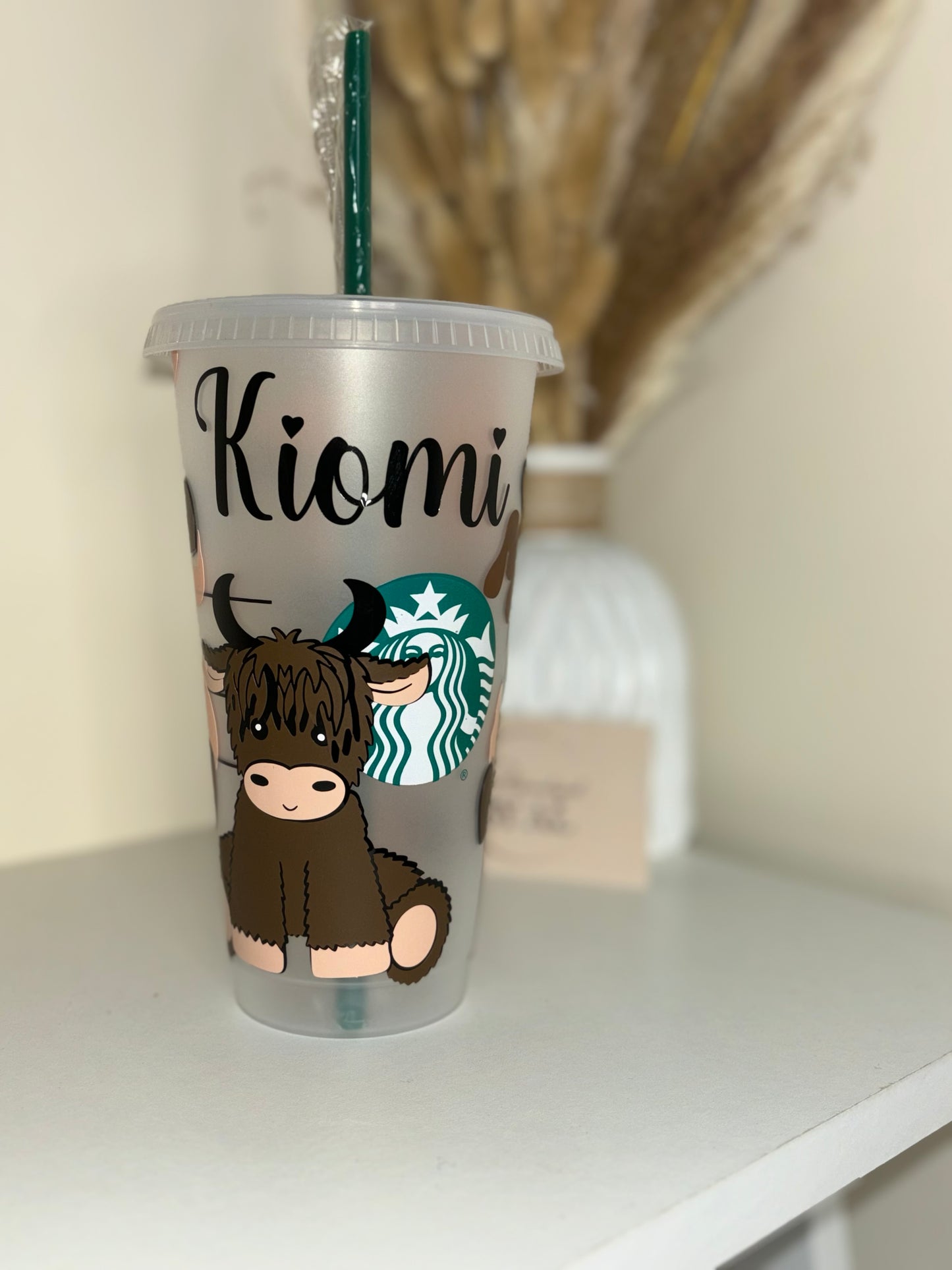Highland Cow Personalised Starbucks Cup