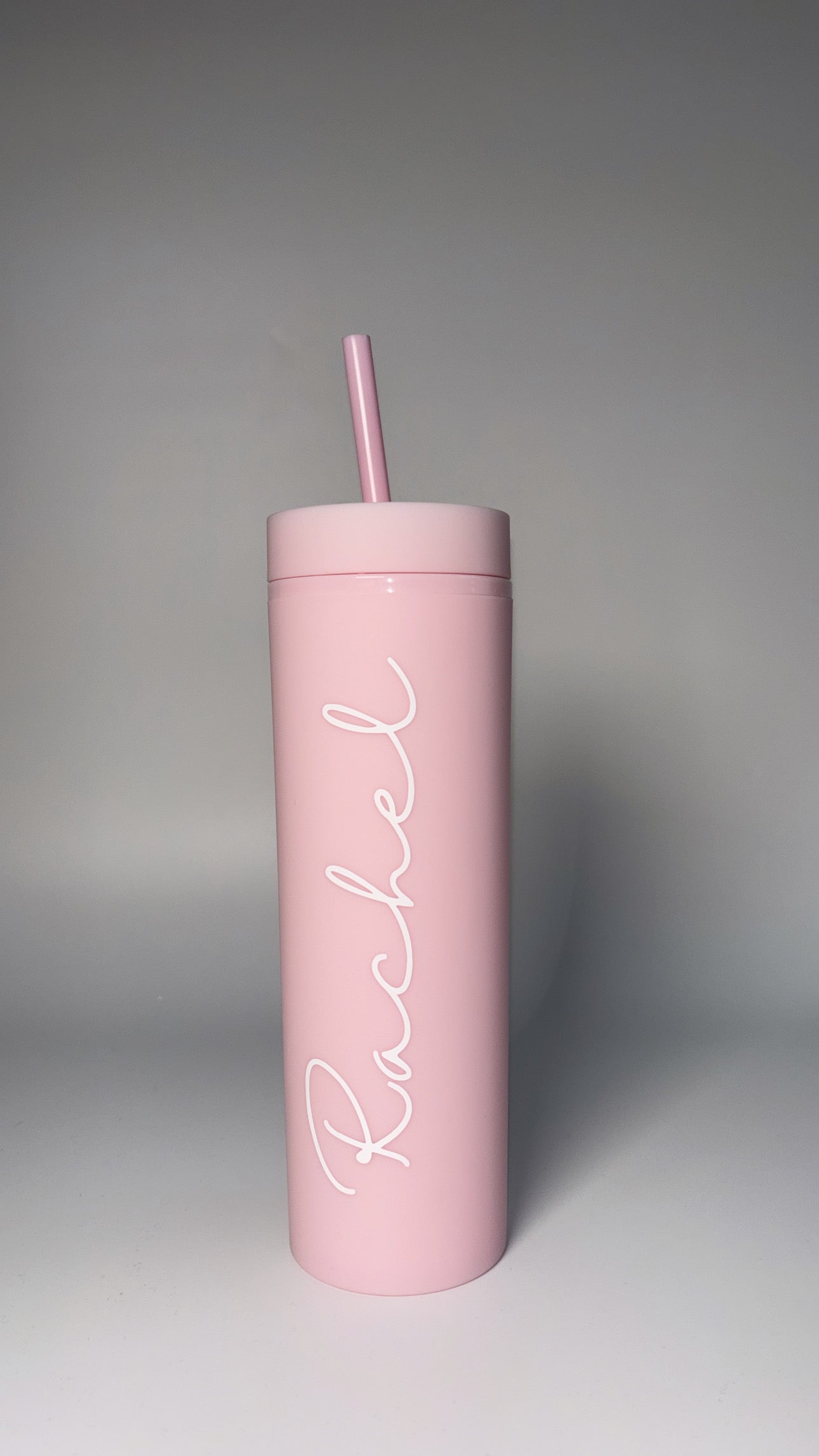 Pastel Pink Matte Skinny Tumbler, 16oz