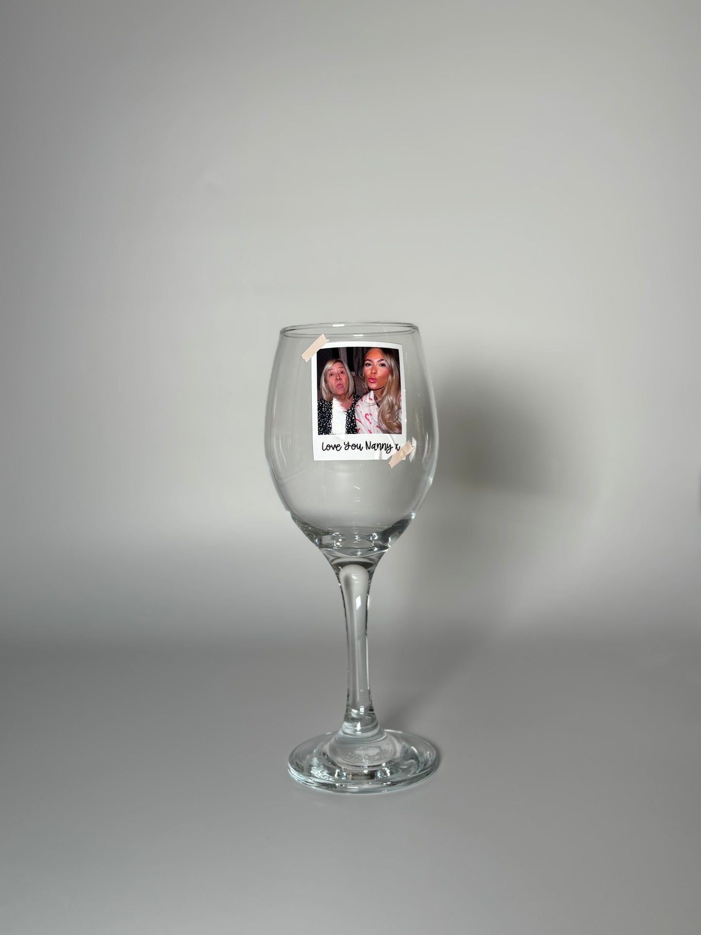 Personalised Polaroid Photo Wine Glass