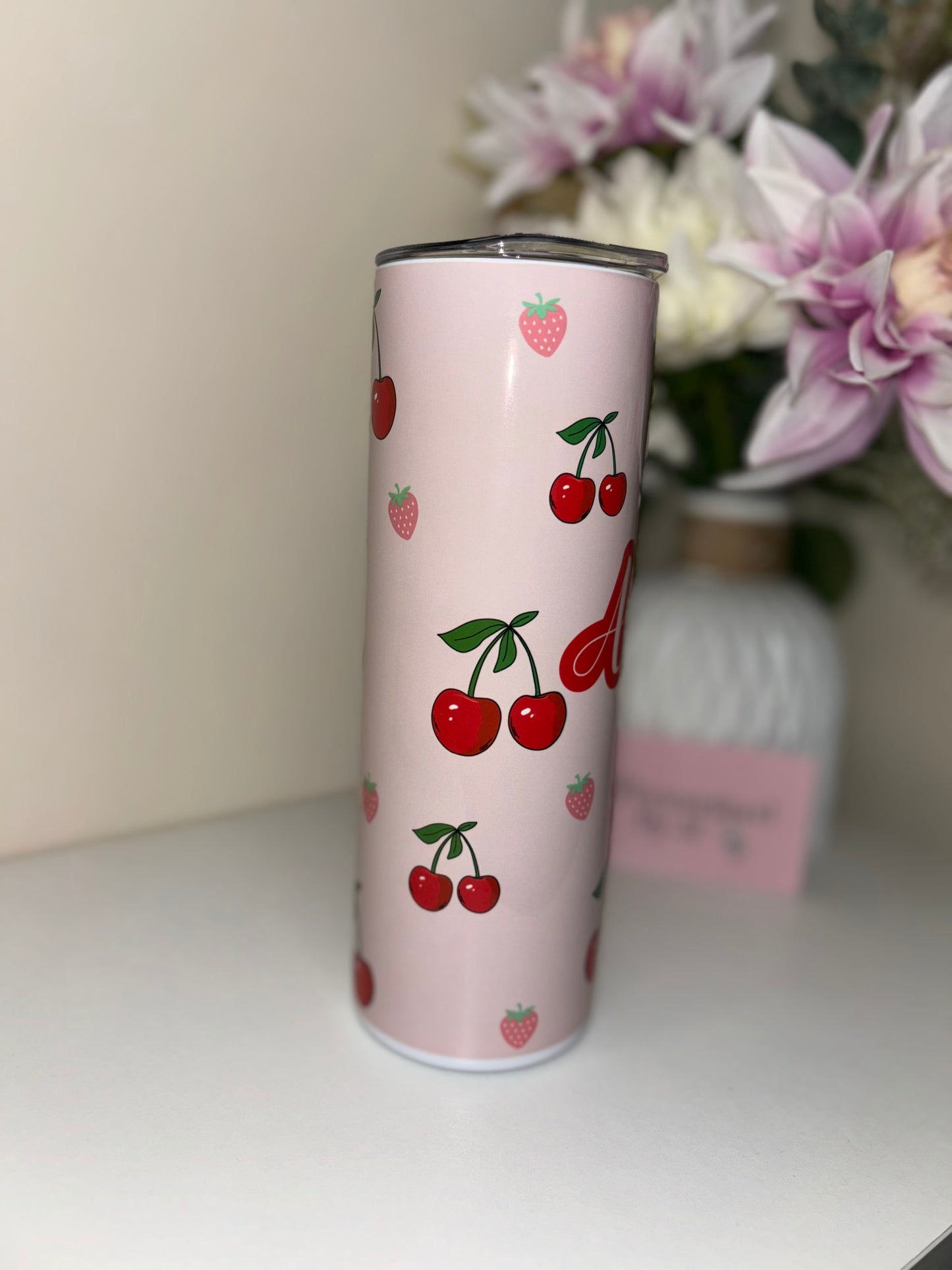 Cherry Design Insulated Tumbler (20oz)