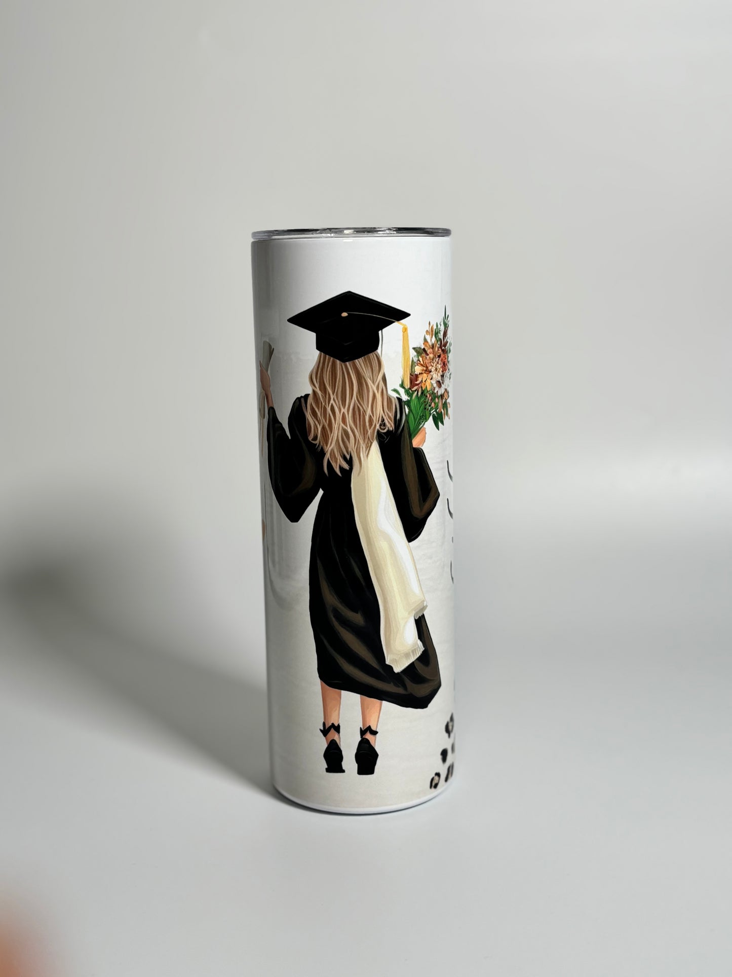 Personalised Graduation Tumbler 'She Believed She Could So She Did' with Personalised Name 20oz - Graduation Design