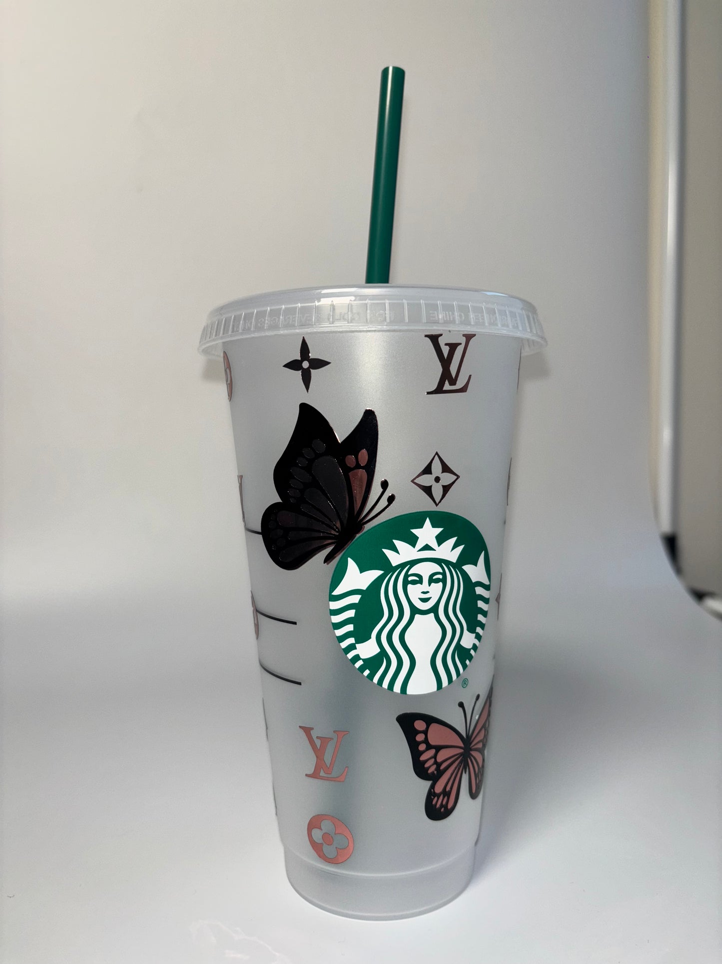 Personalised LV Butterfly Starbucks Cup