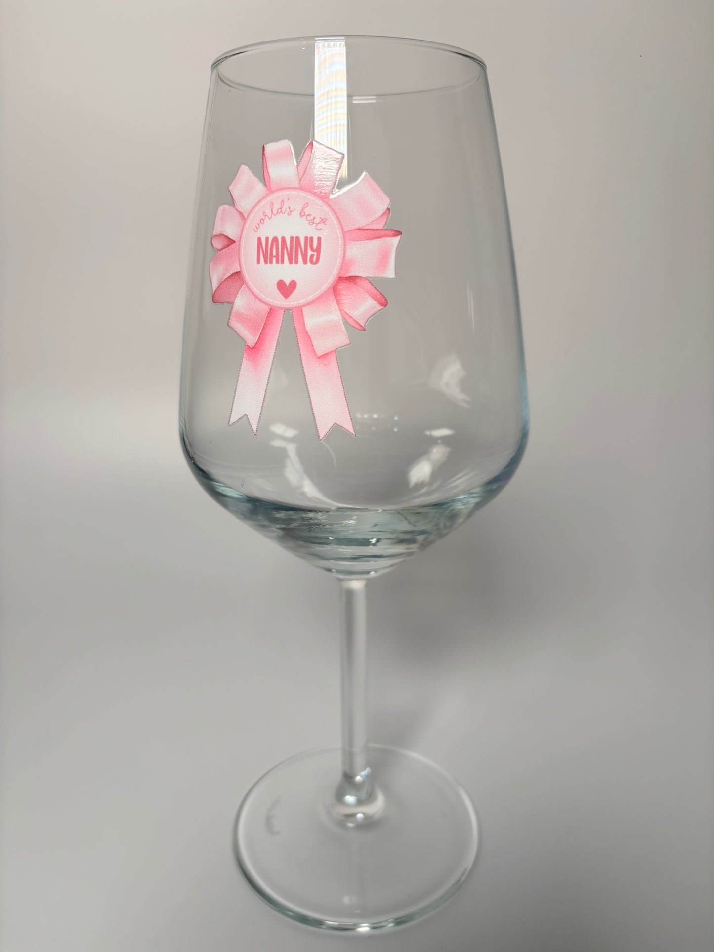 World’s Best Nanny/Mummy Wine Glass
