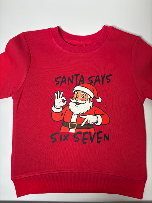 “Santa Says Six Seven” Children’s Christmas Jumper