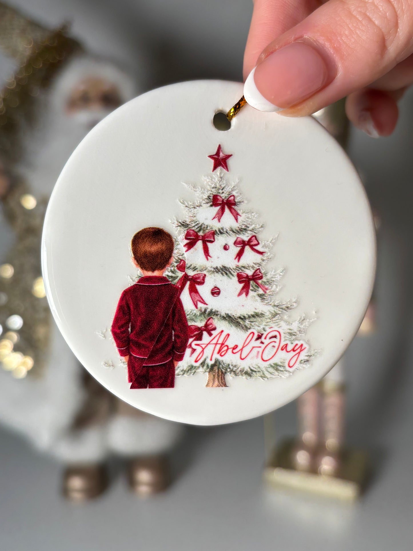 Personalised Children’s Christmas Tree Ceramic Bauble
