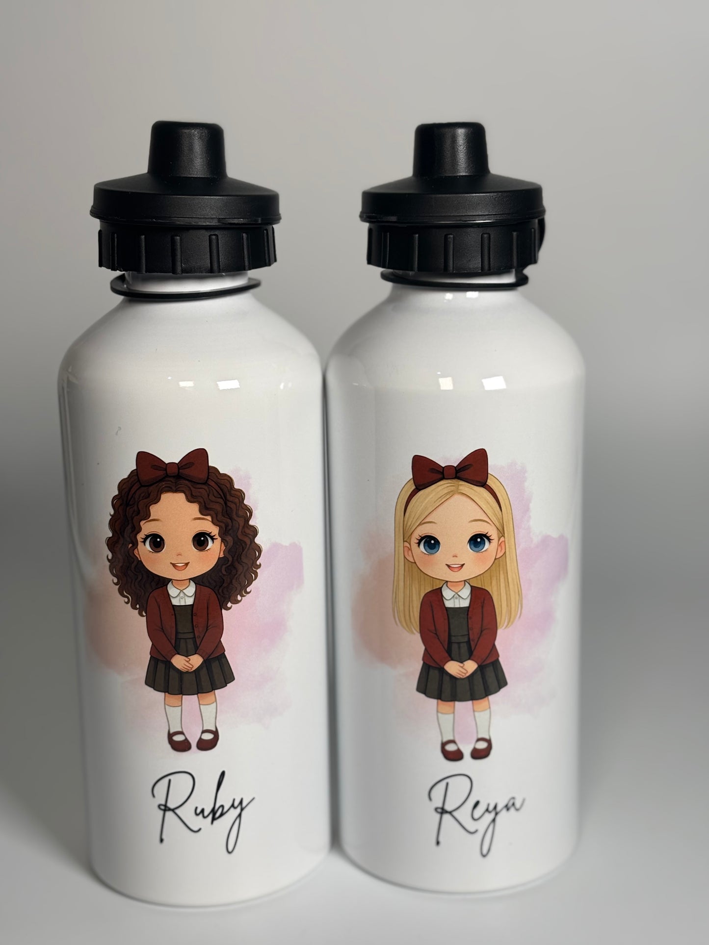 School Girl Dolly Personalised Water Bottle – 600ml
