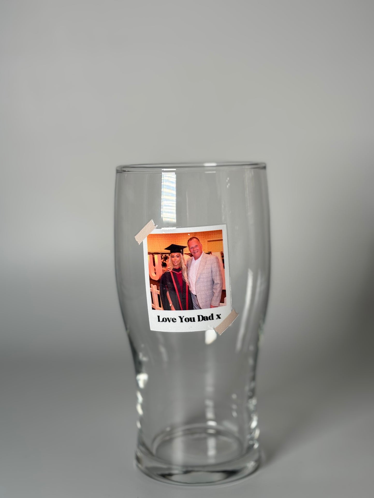 Personalised Polaroid Photo Pint Glass