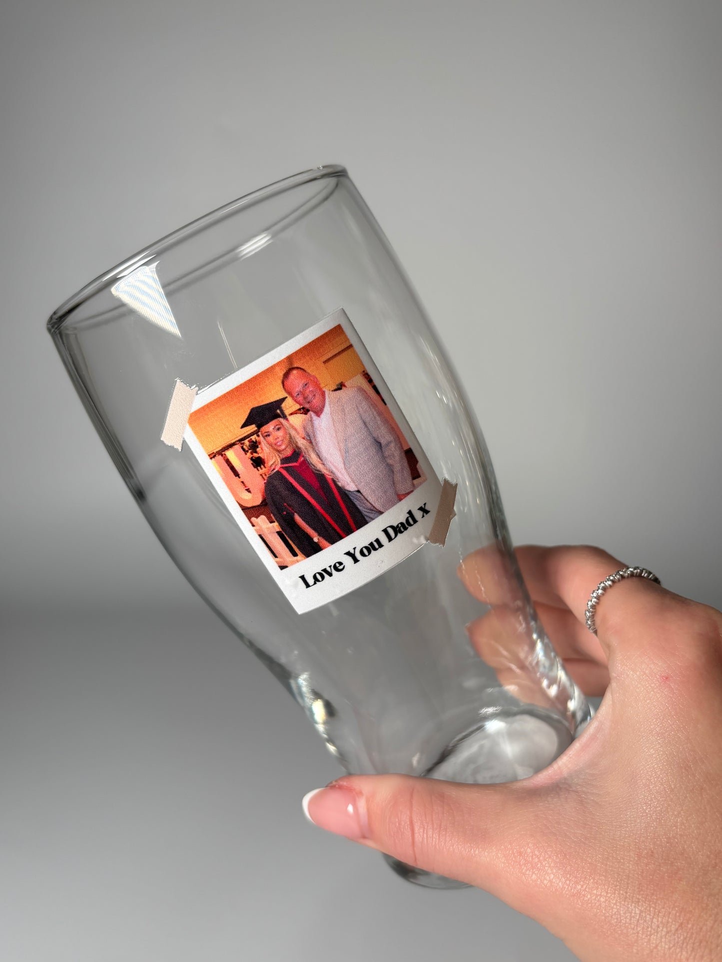 Personalised Polaroid Photo Pint Glass