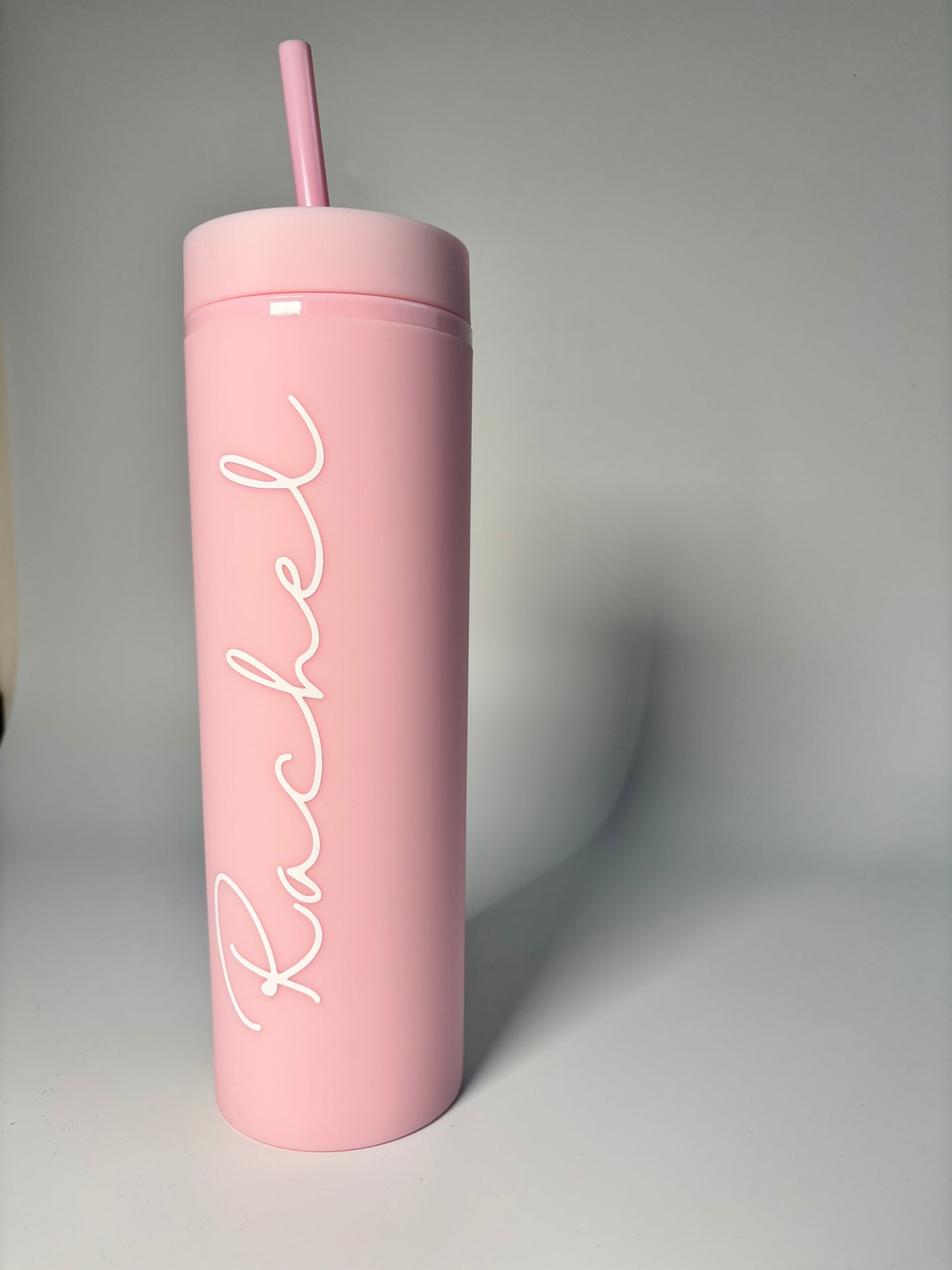 Pastel Pink Matte Skinny Tumbler, 16oz