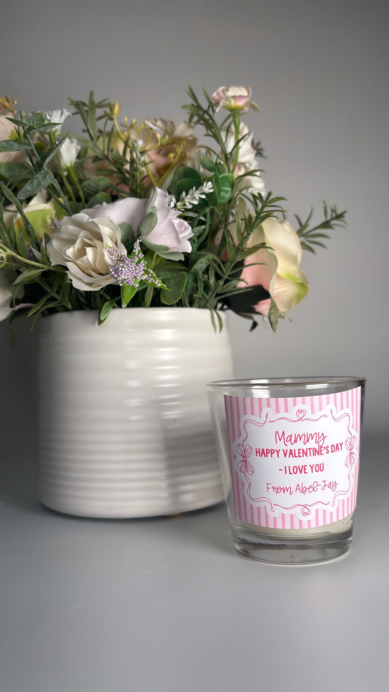 Personalised Valentine’s Candle for Mum