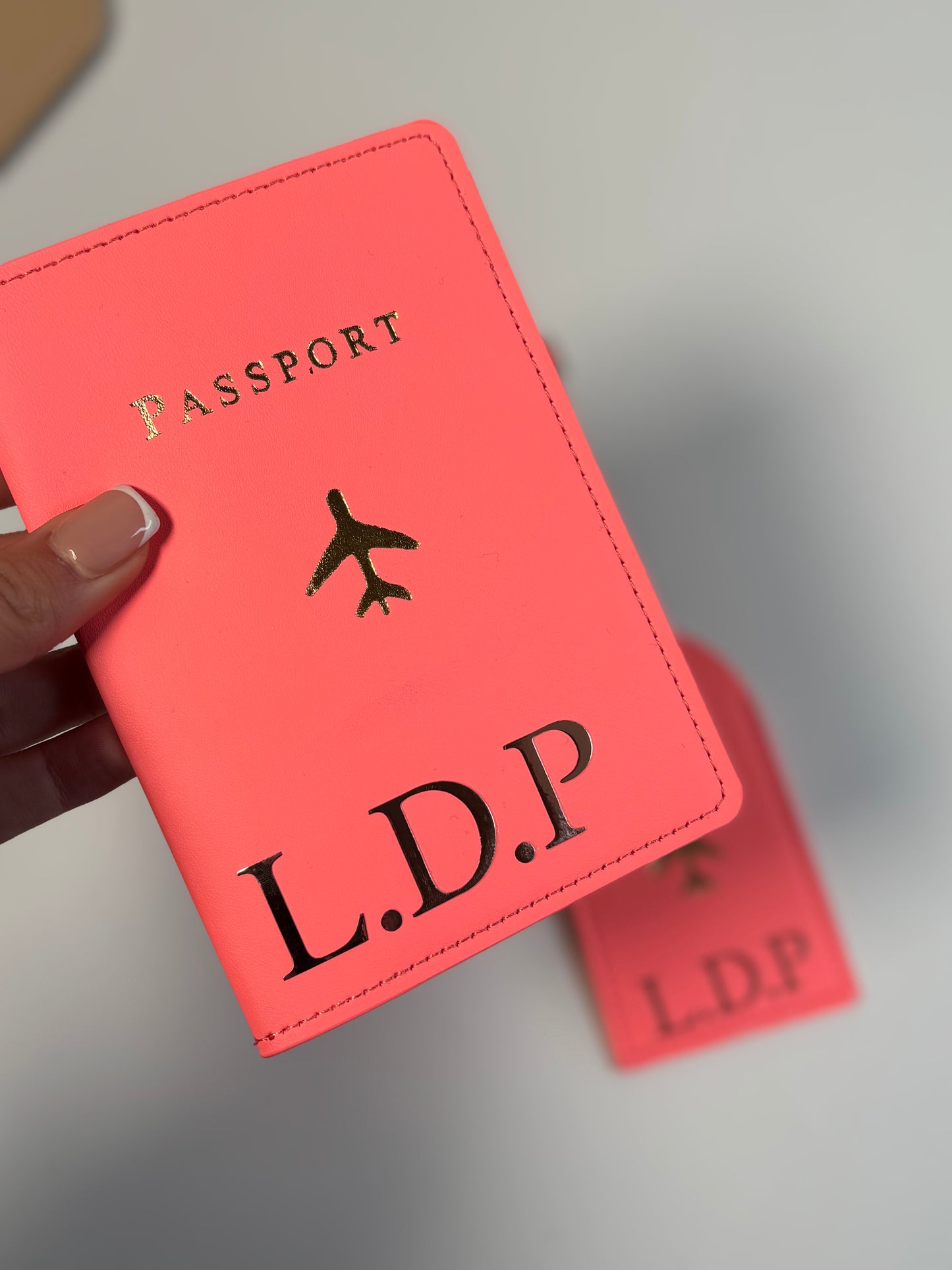 Personalised Passport Cover & Luggage Tag Set