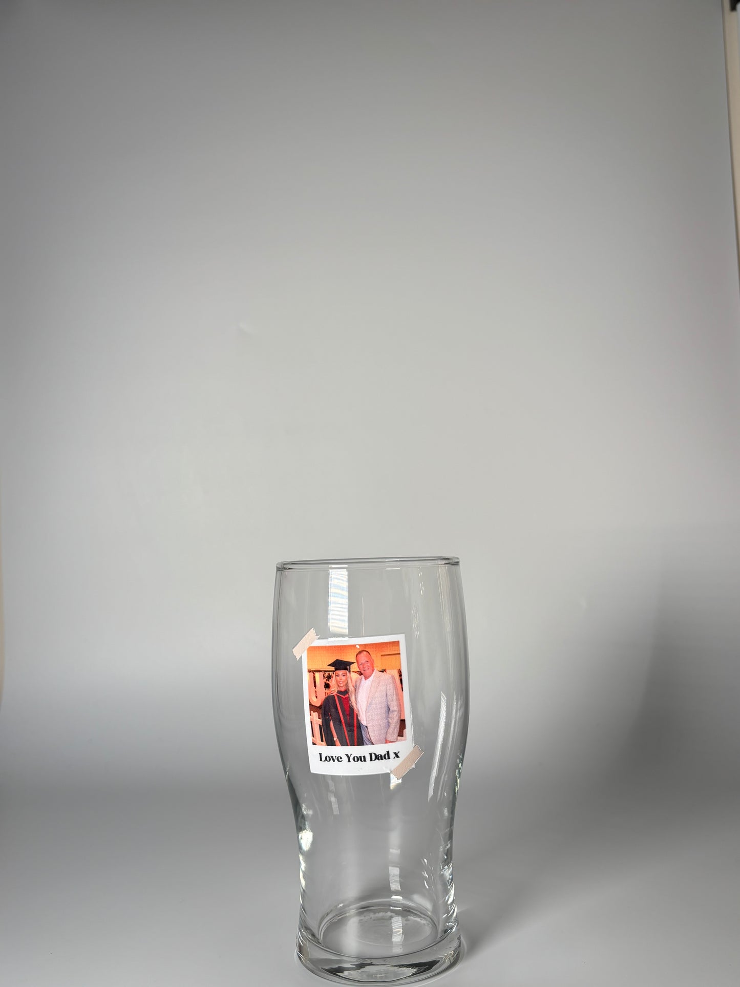 Personalised Polaroid Photo Pint Glass