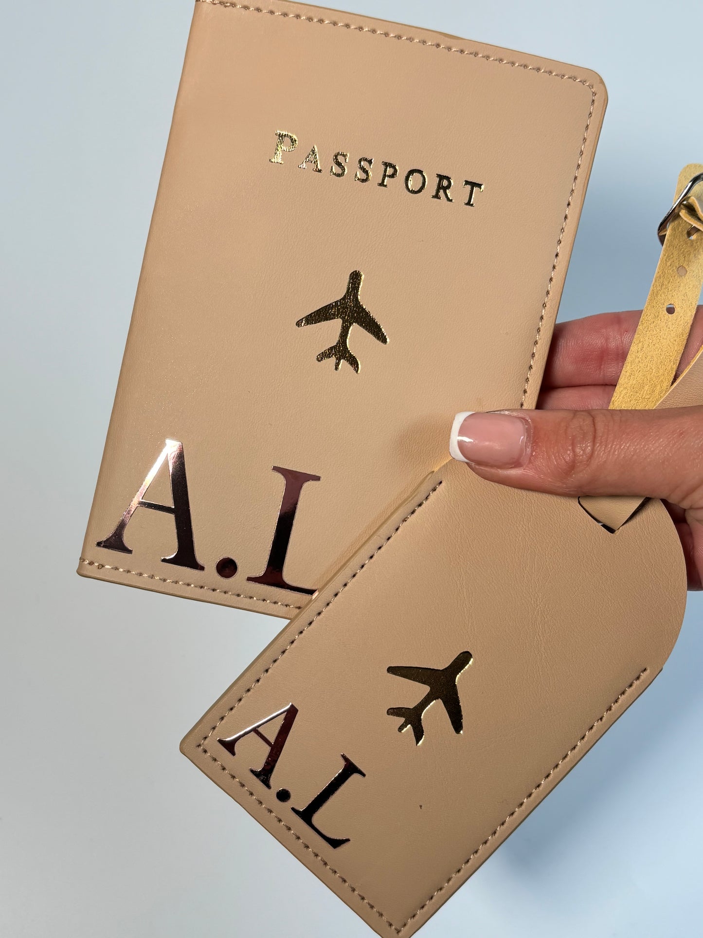 Personalised Passport Cover & Luggage Tag Set