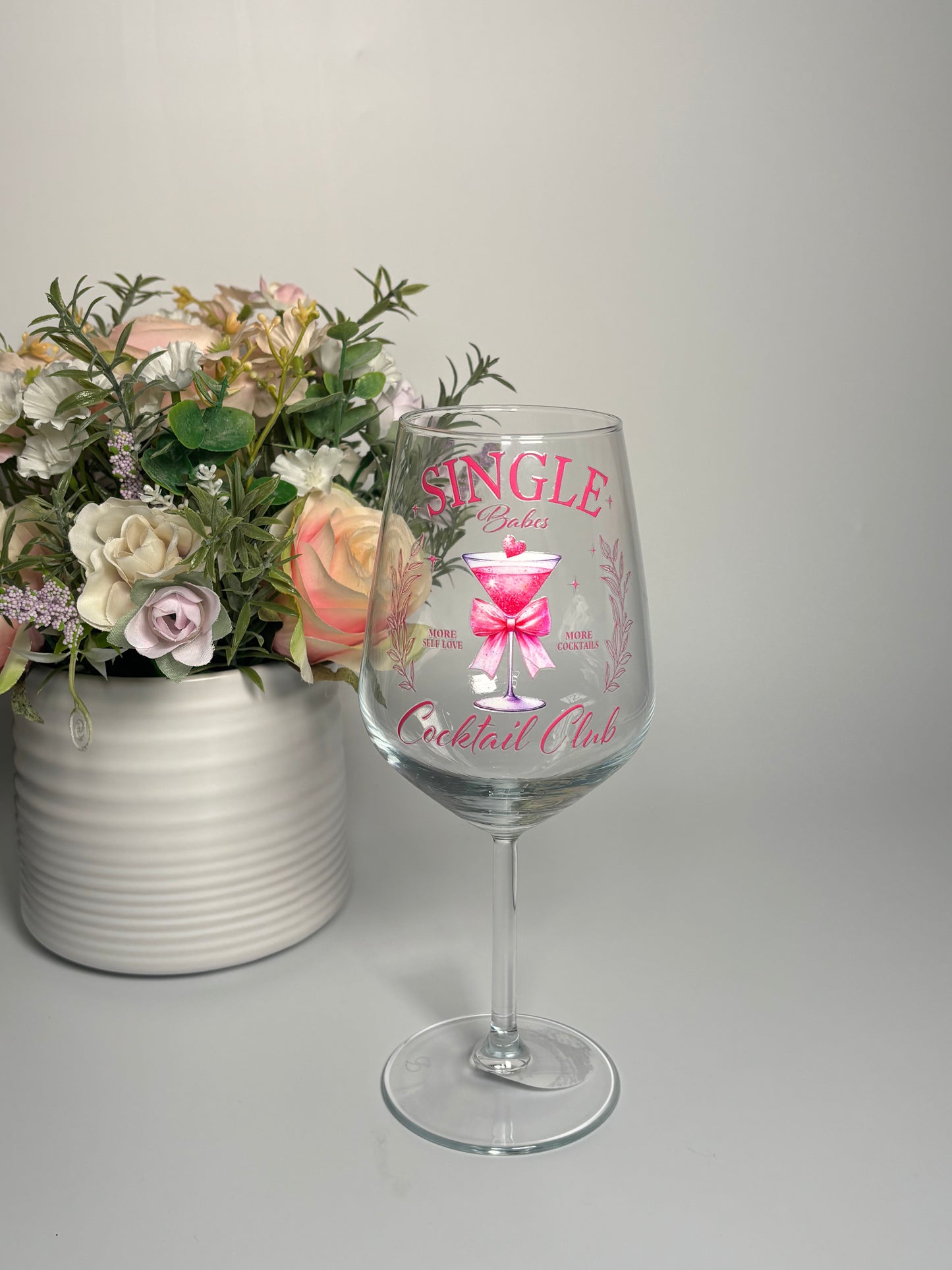 Single Babes Cocktail Club Wine Glass