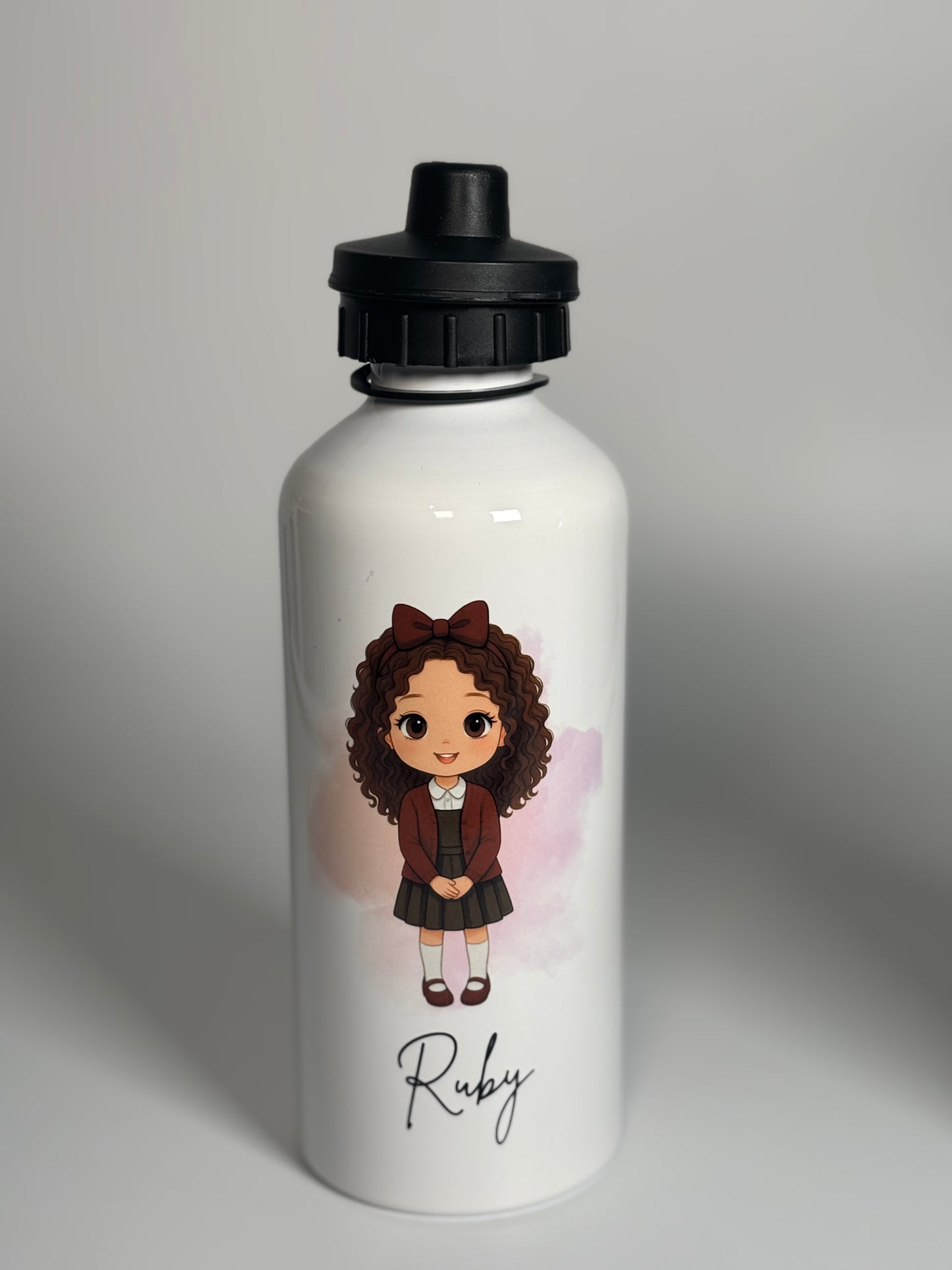School Girl Dolly Personalised Water Bottle – 600ml