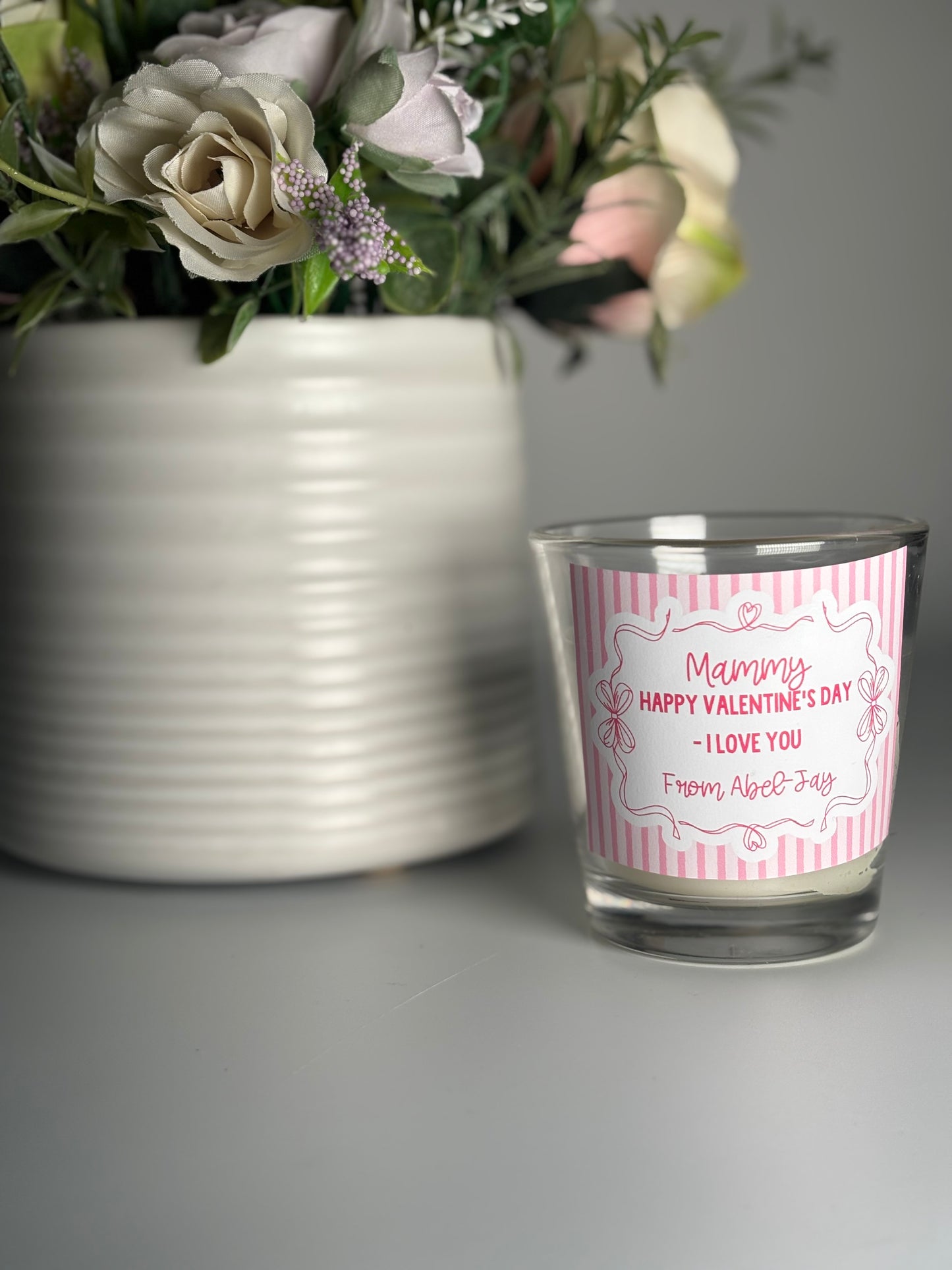 Personalised Valentine’s Candle for Mum