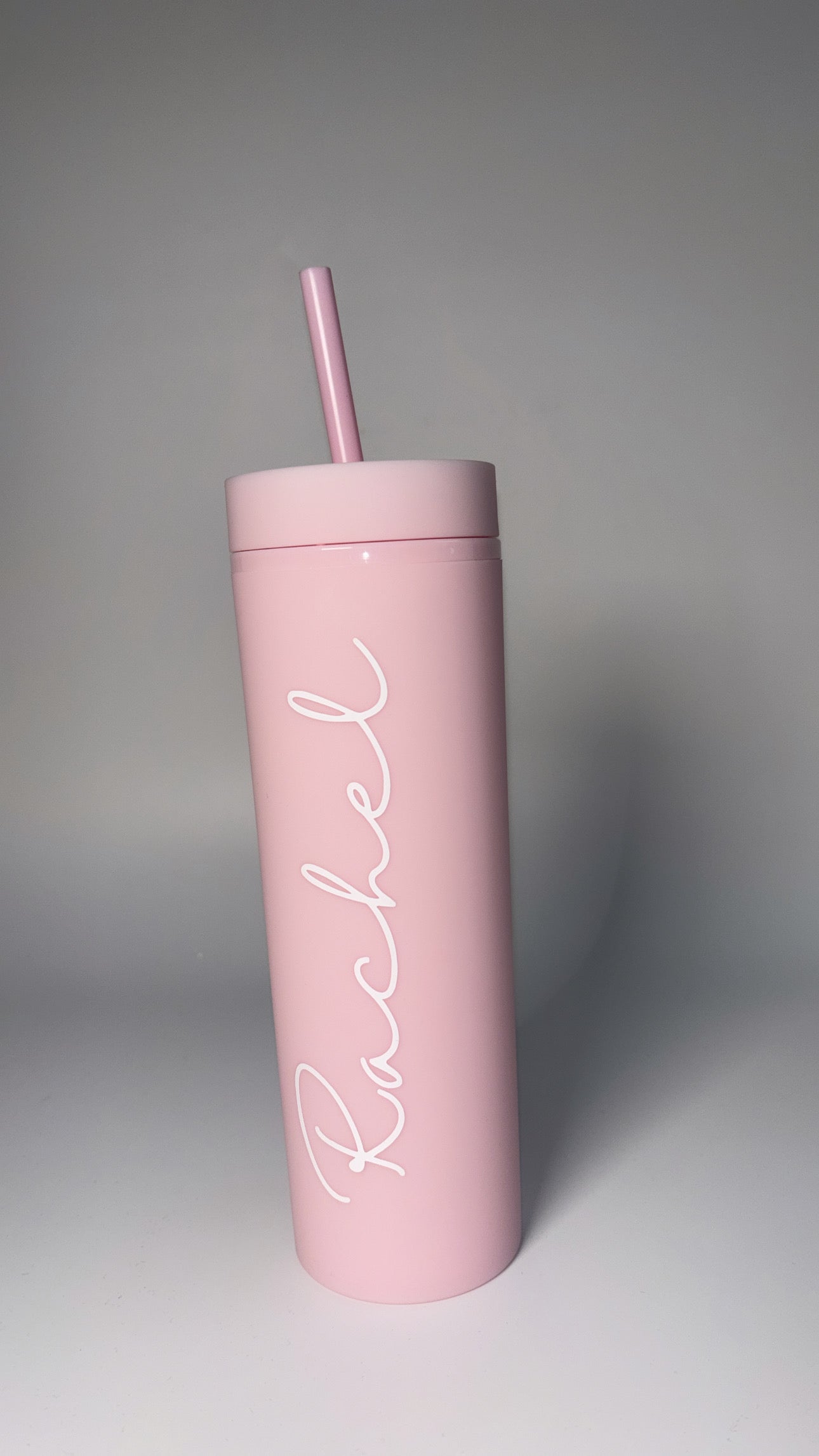 Pastel Pink Matte Skinny Tumbler, 16oz