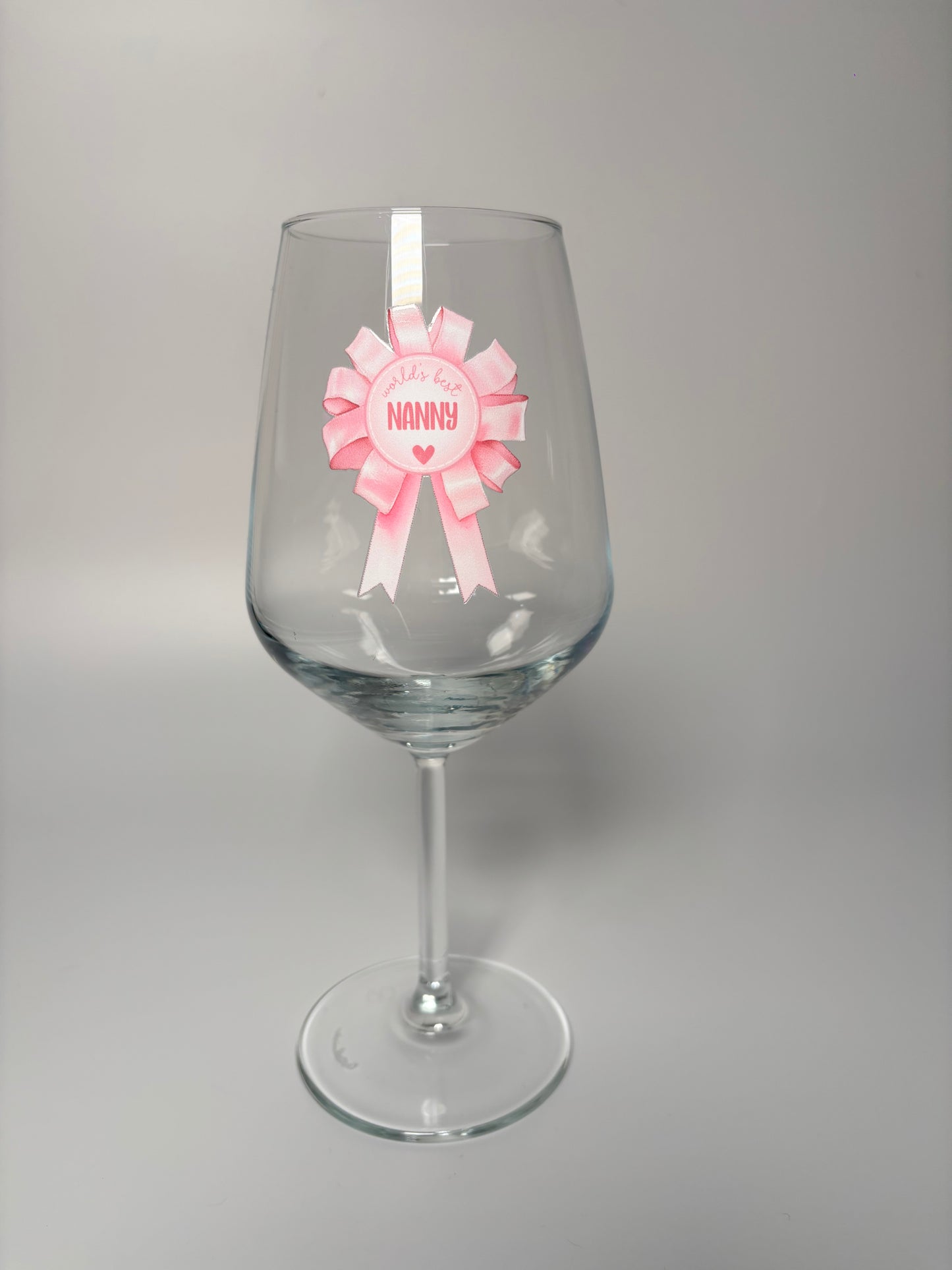 World’s Best Nanny/Mummy Wine Glass
