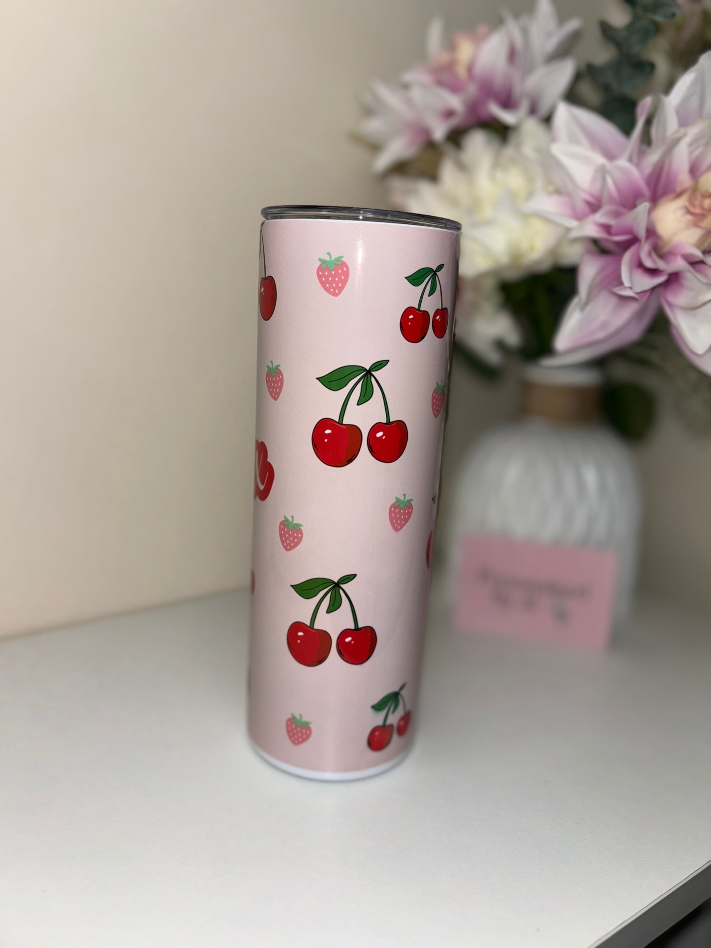 Cherry Design Insulated Tumbler (20oz)