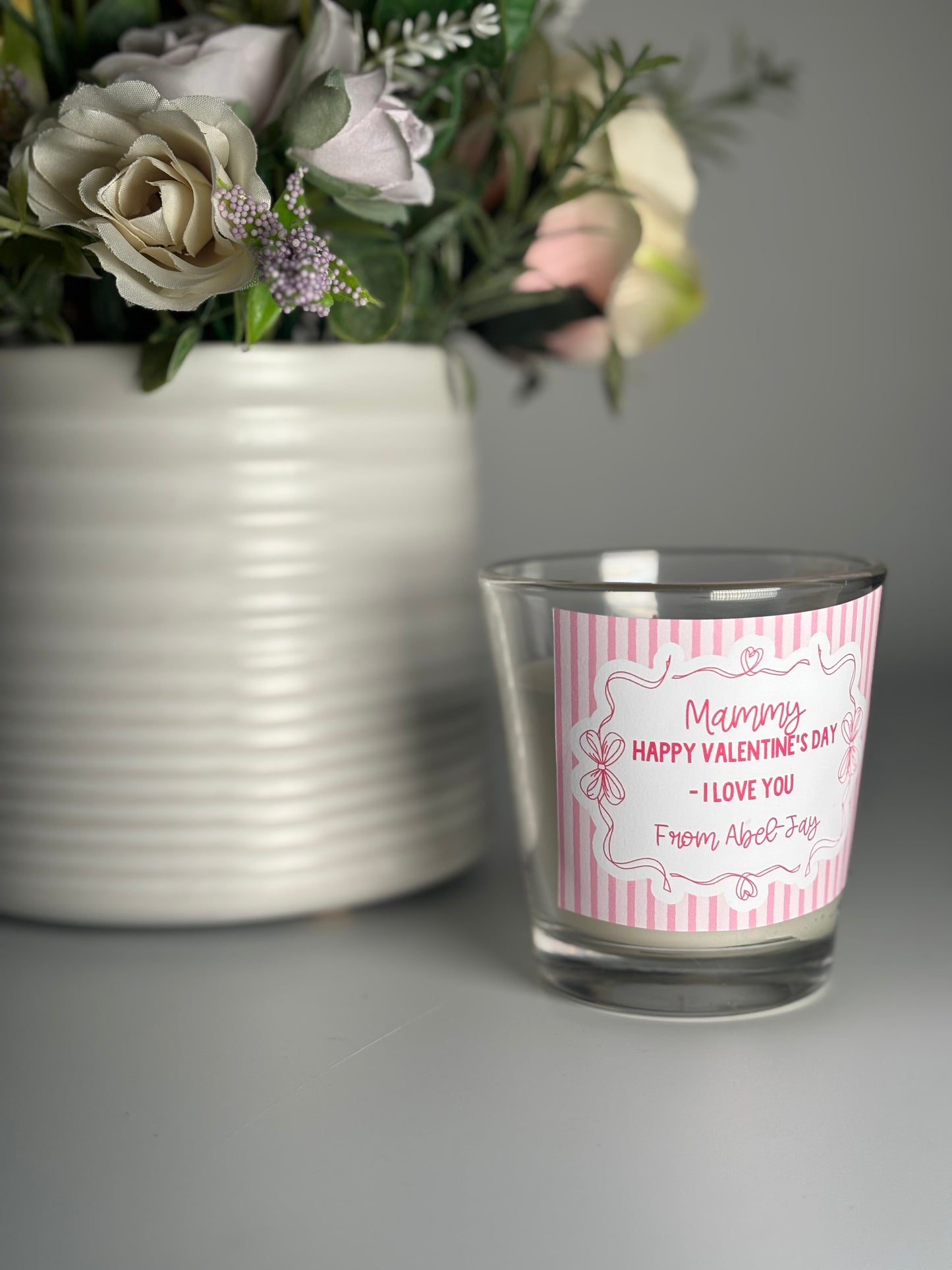 Personalised Valentine’s Candle for Mum