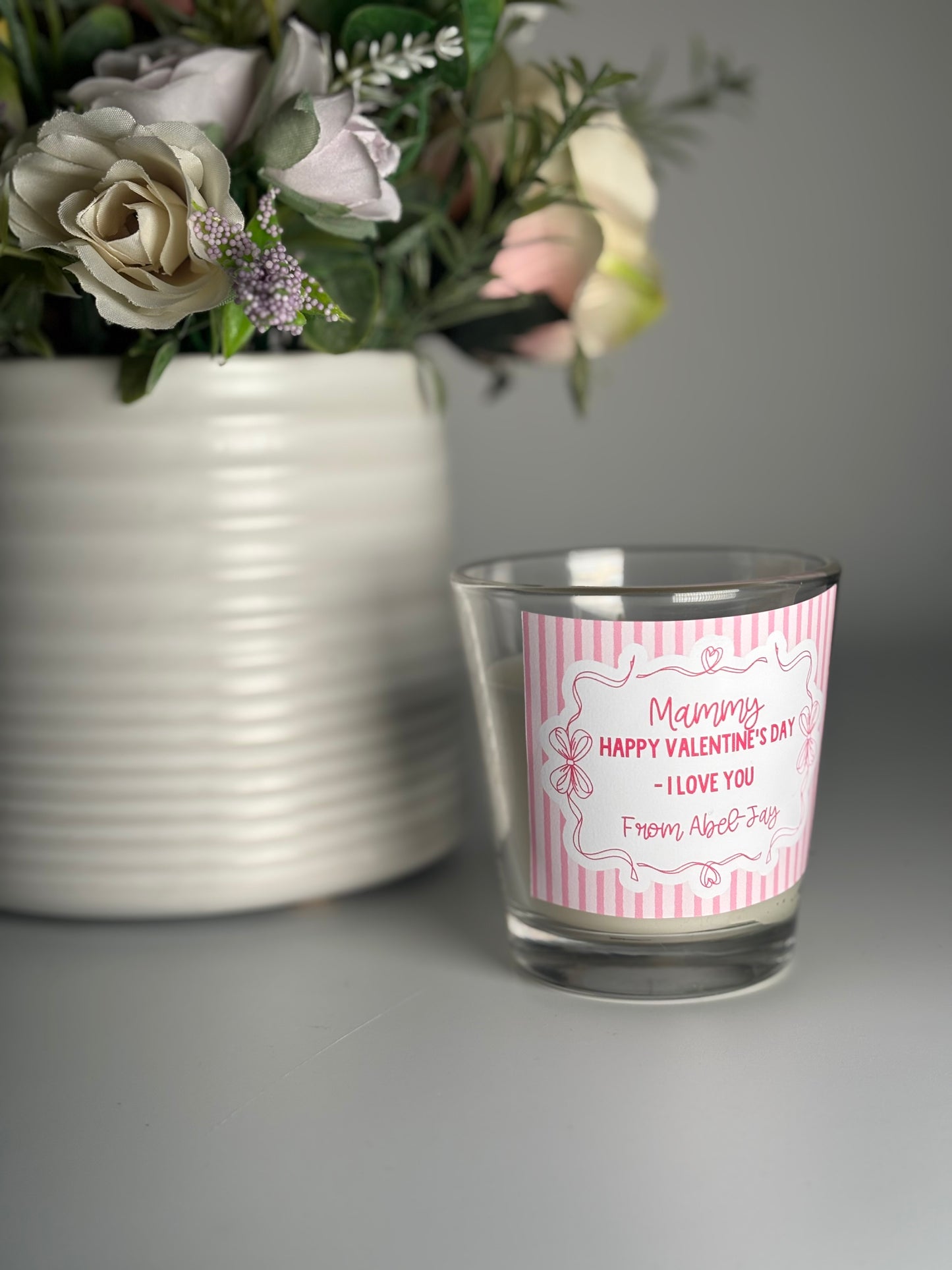 Personalised Valentine’s Candle for Mum