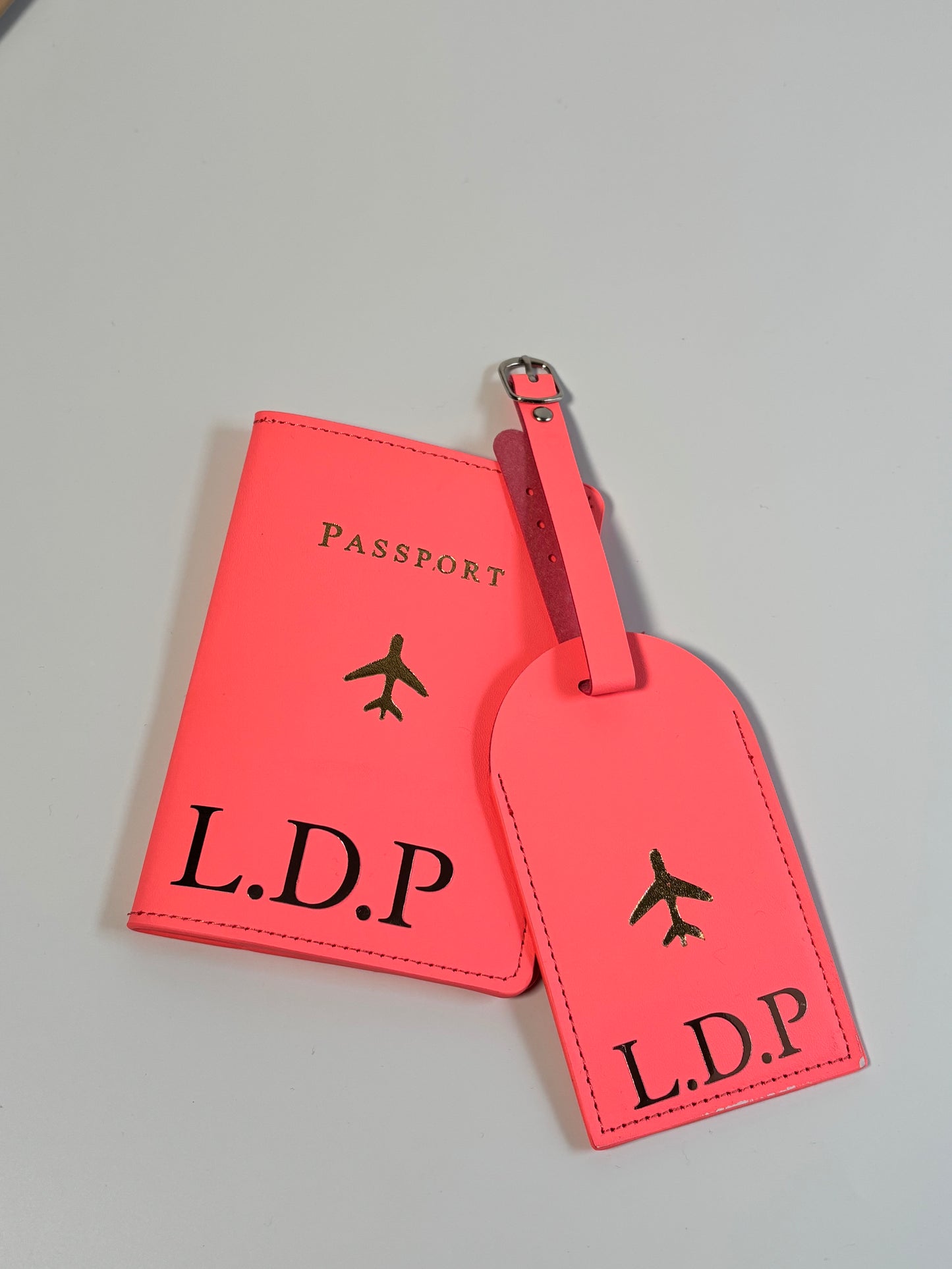 Personalised Passport Cover & Luggage Tag Set