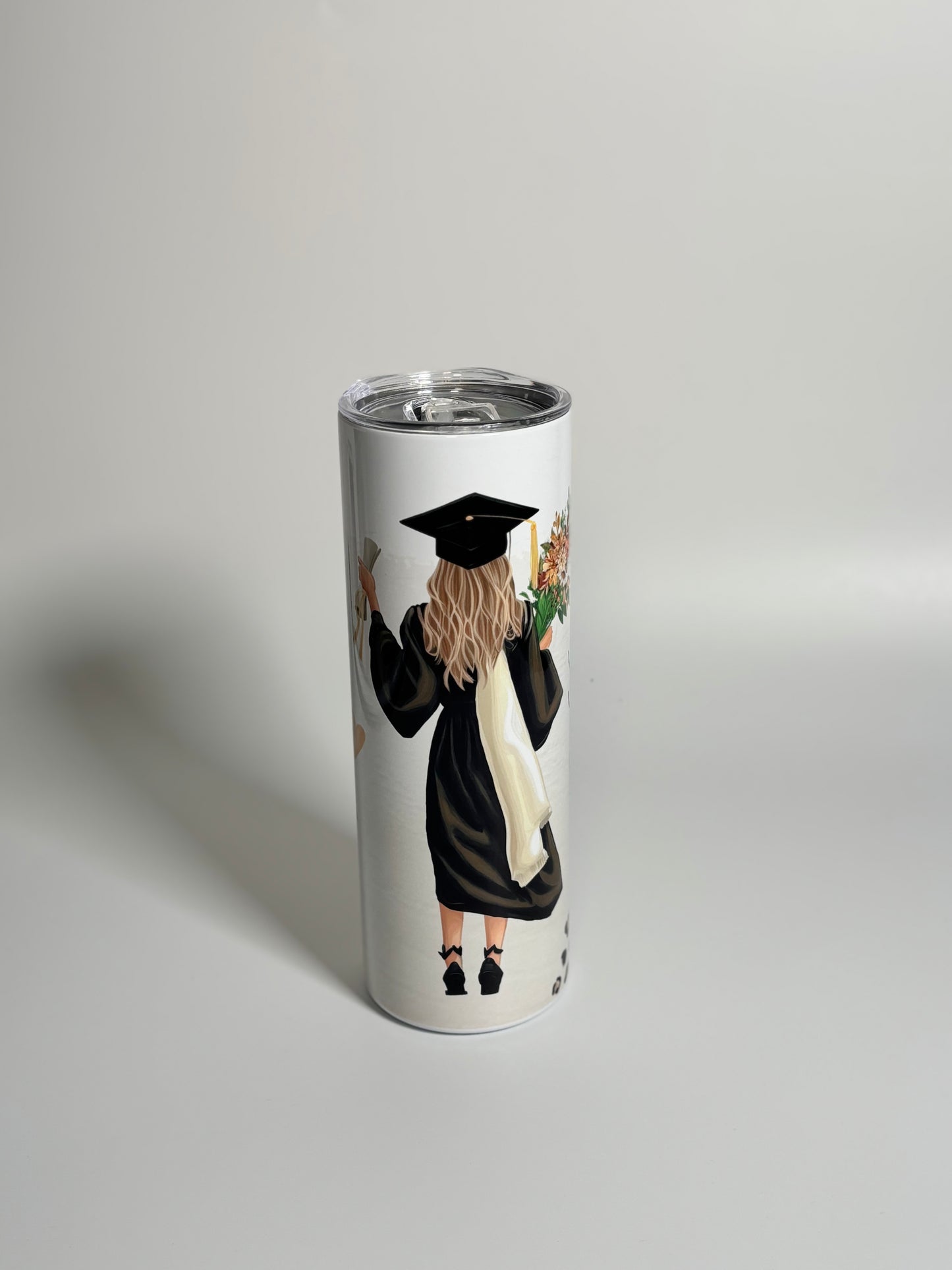 Personalised Graduation Tumbler 'She Believed She Could So She Did' with Personalised Name 20oz - Graduation Design