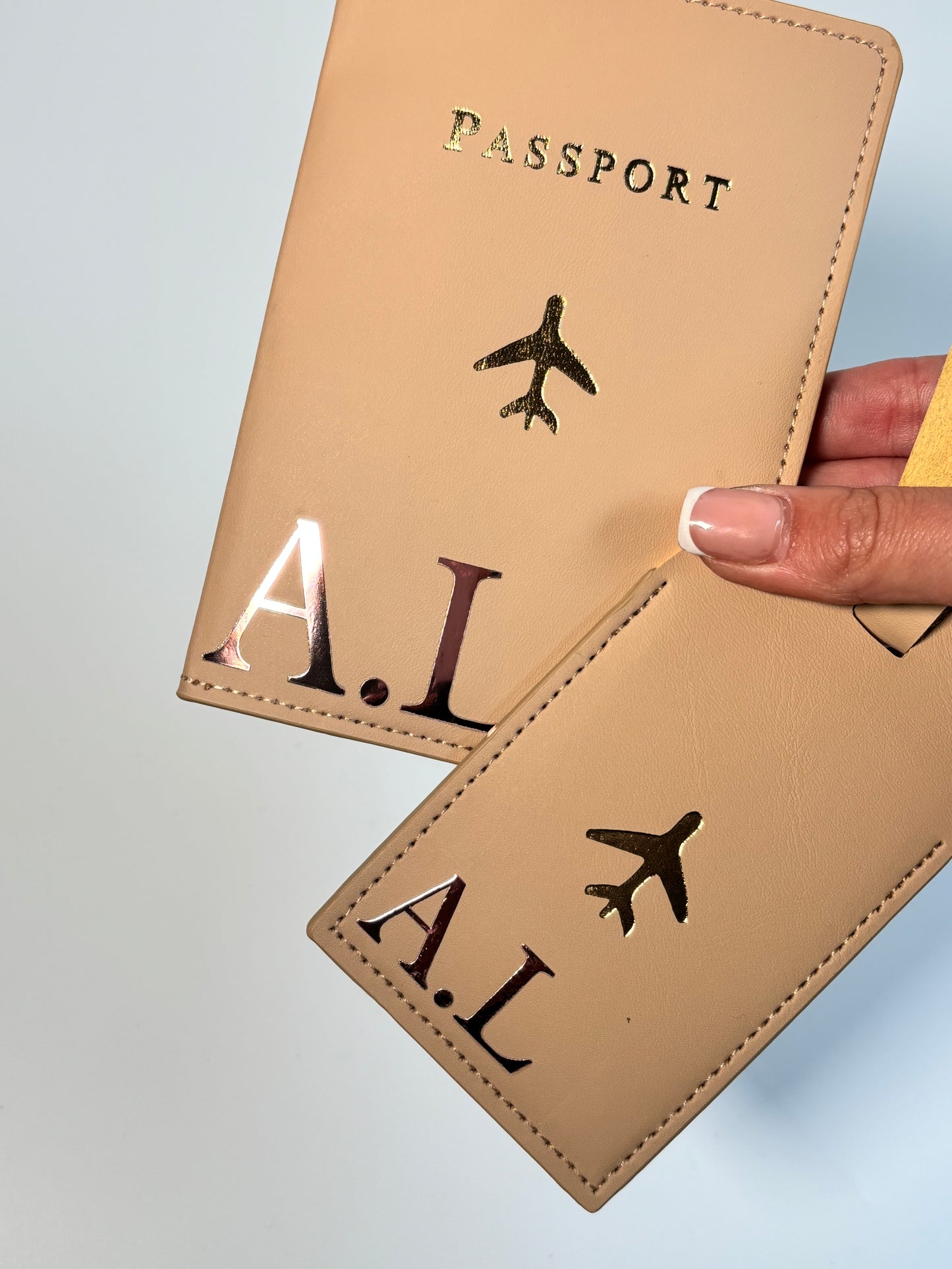 Personalised Passport Cover & Luggage Tag Set