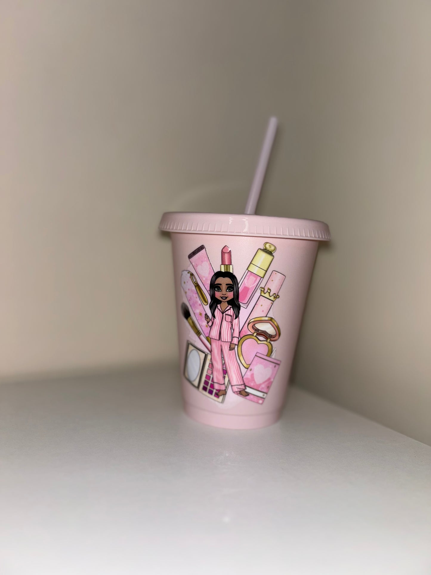 Dolly Baby Pink Cold Cup, 16oz