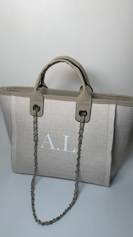 Luxury Tote Bag - Beige