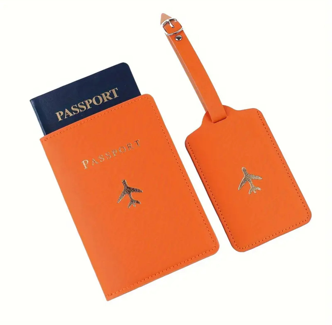 Personalised Passport Cover & Luggage Tag Set