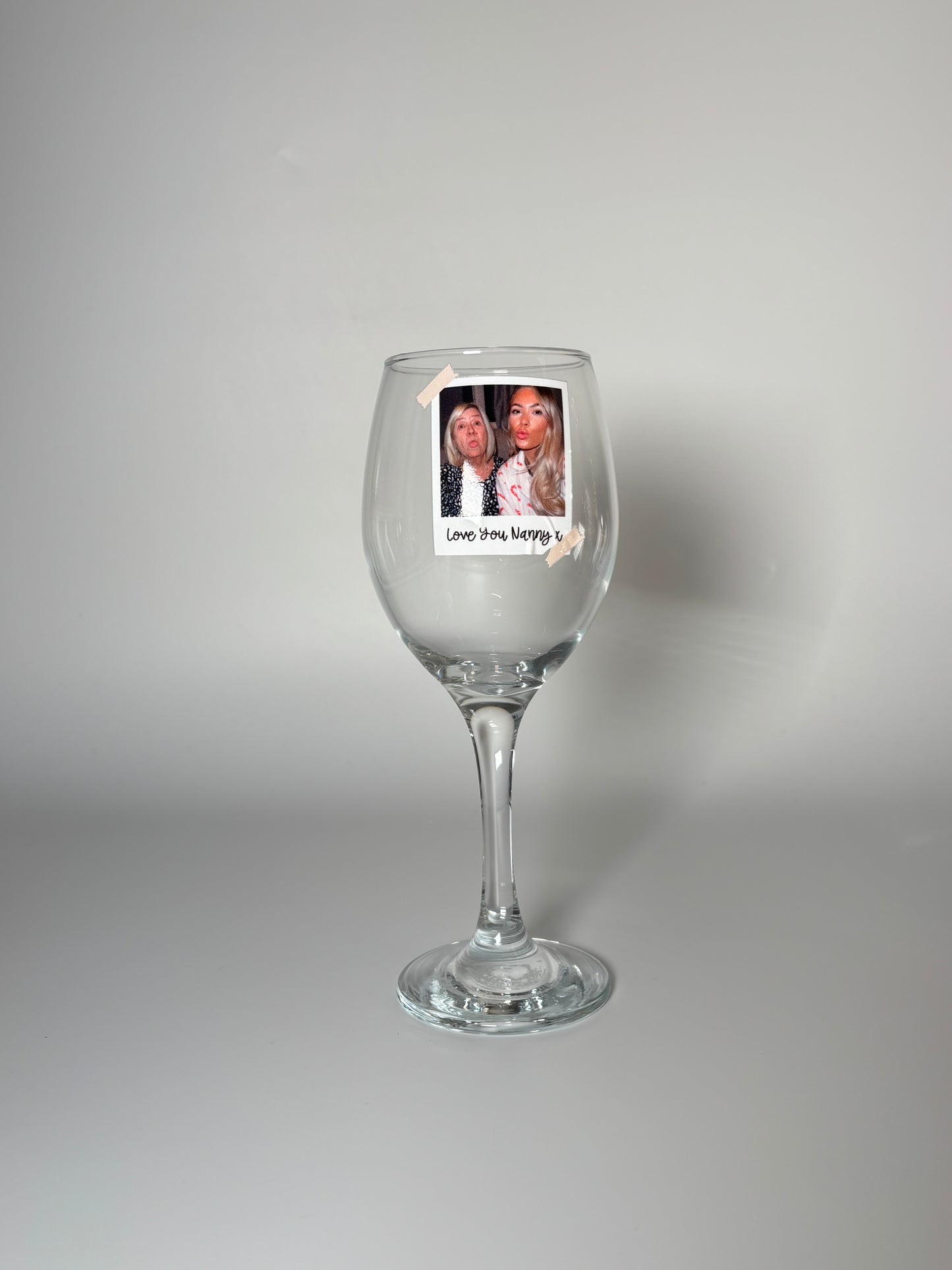 Personalised Polaroid Photo Wine Glass