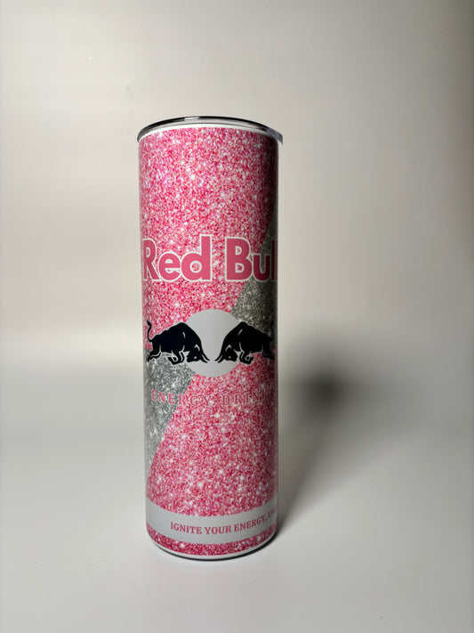 Pink Sparkle Energy Drink Tumbler – 20oz
