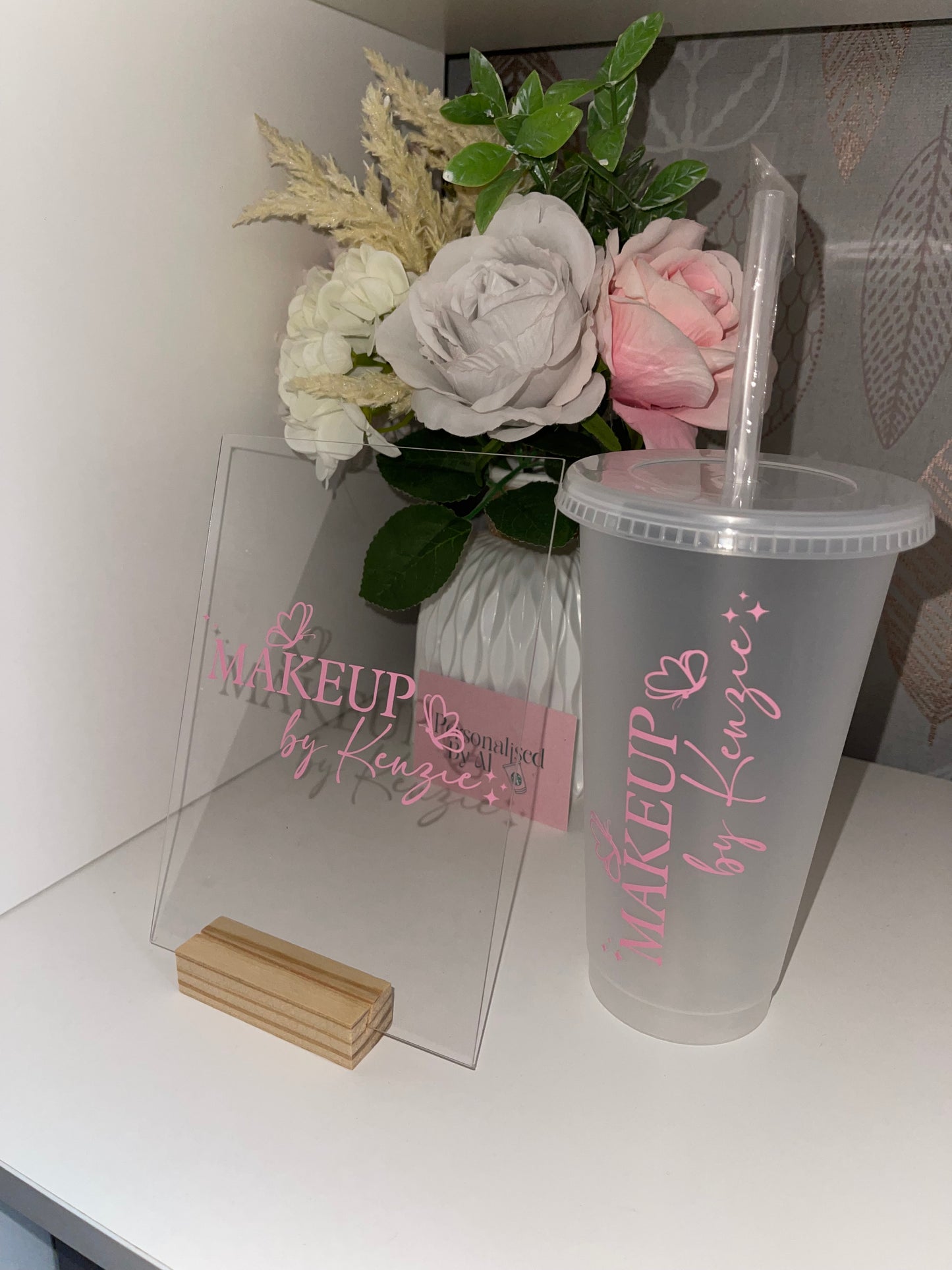 Tumbler & Acrylic Sign Bundle (Perfect for businesses)