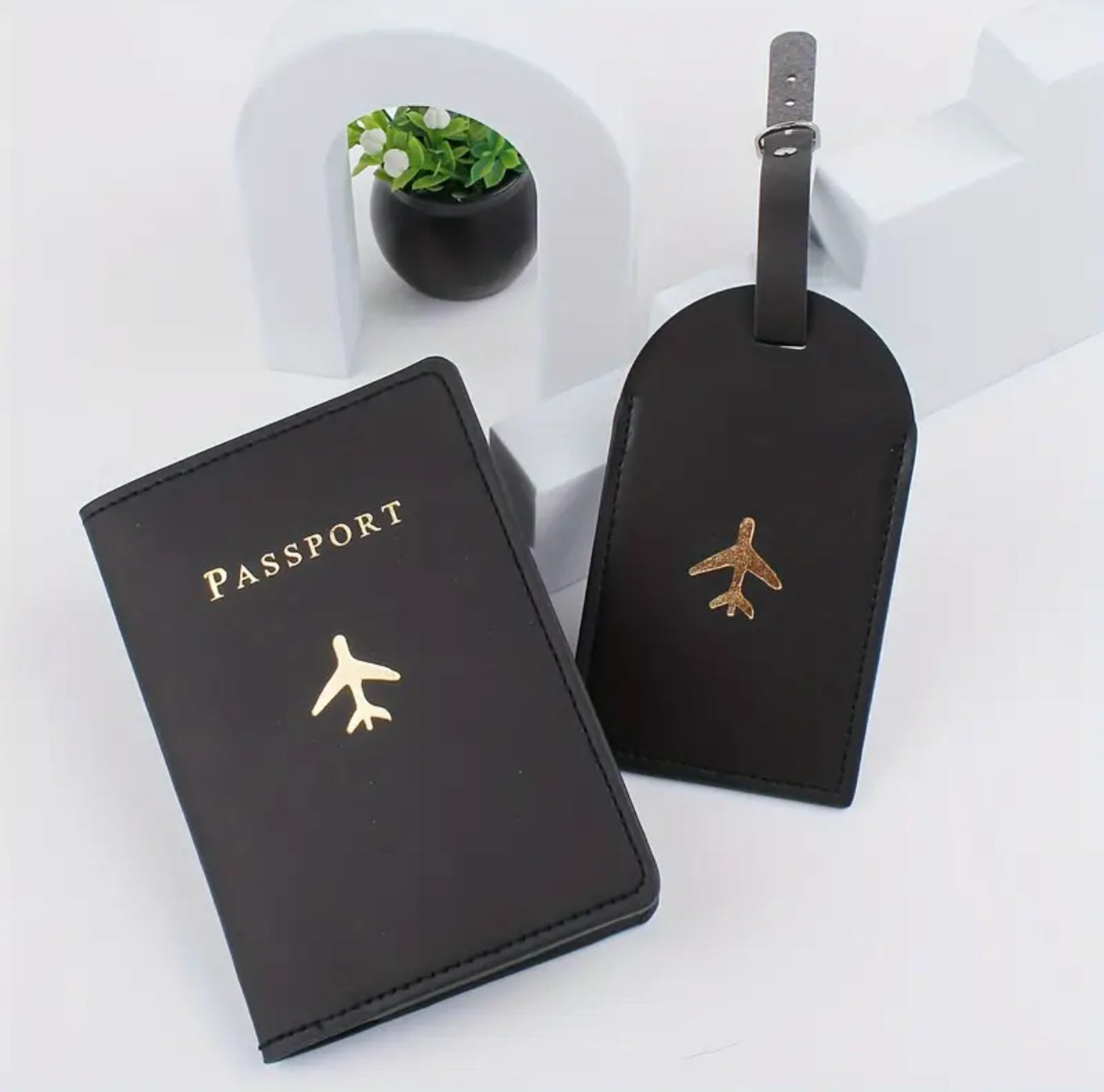 Personalised Passport Cover & Luggage Tag Set