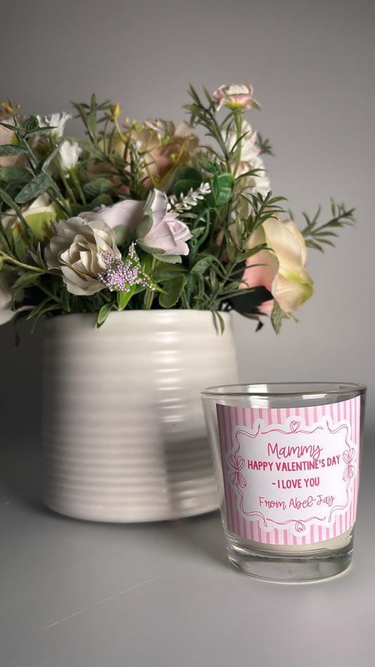 Personalised Valentine’s Candle for Mum