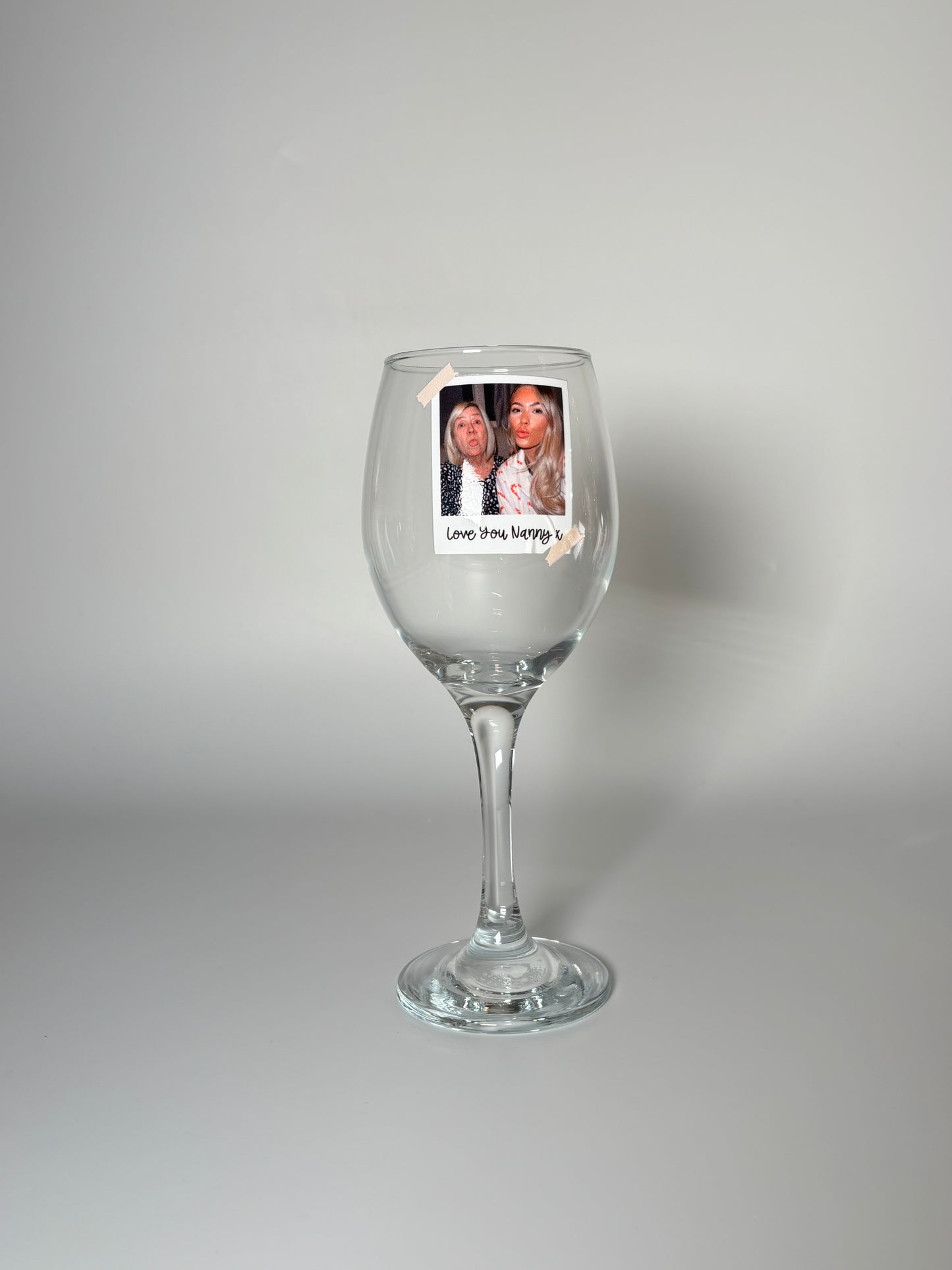 Personalised Polaroid Photo Wine Glass