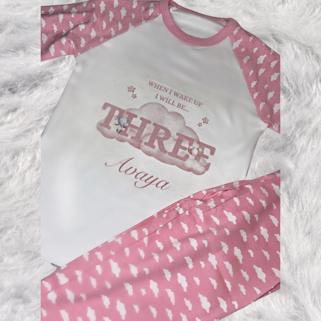 ‘When I wake up I will be…’ Girls Cloud Pyjamas
