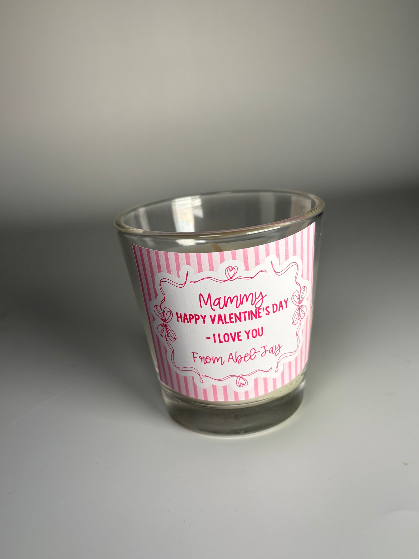 Personalised Valentine’s Candle for Mum